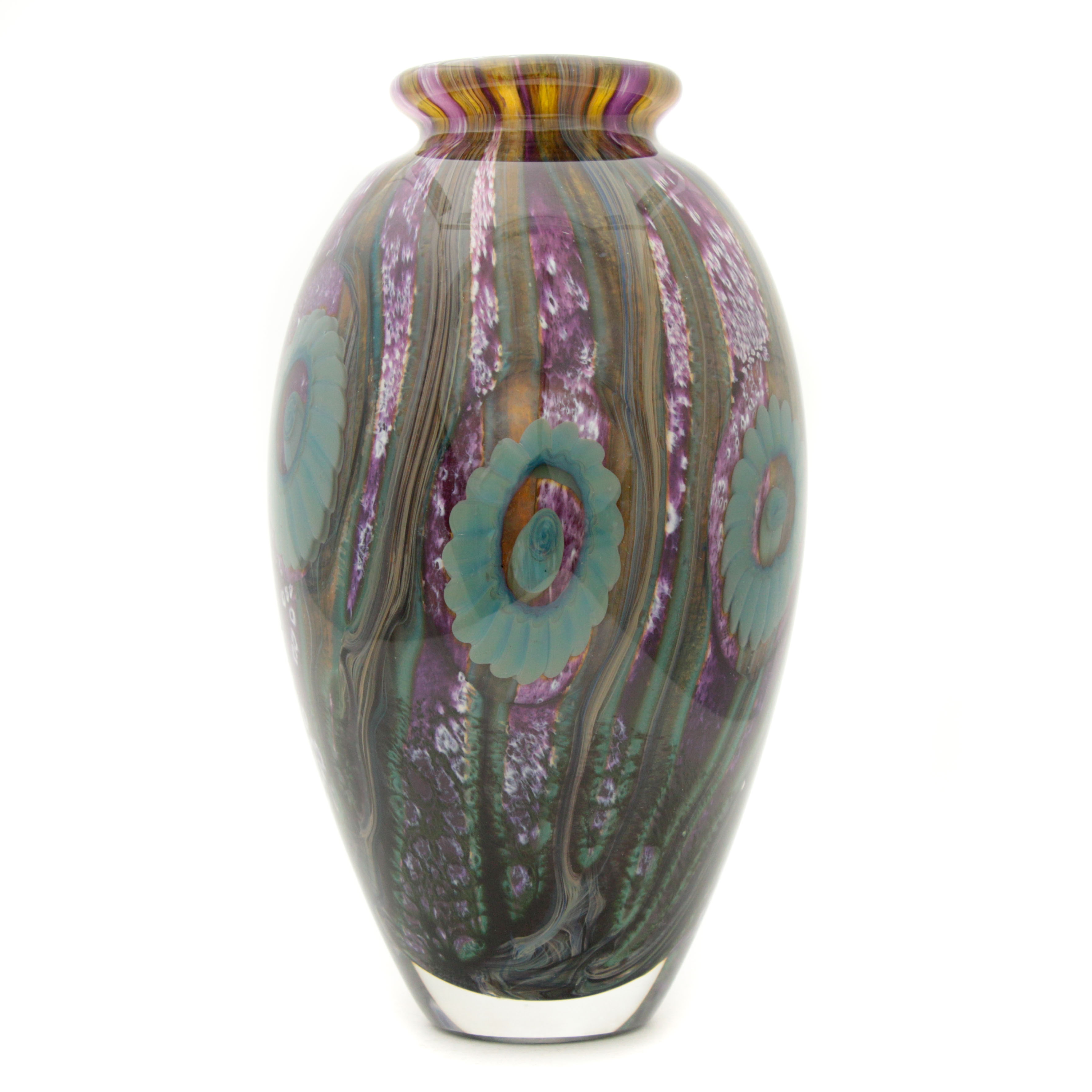 Robert Eickholt Hand Blown Art Glass Vase