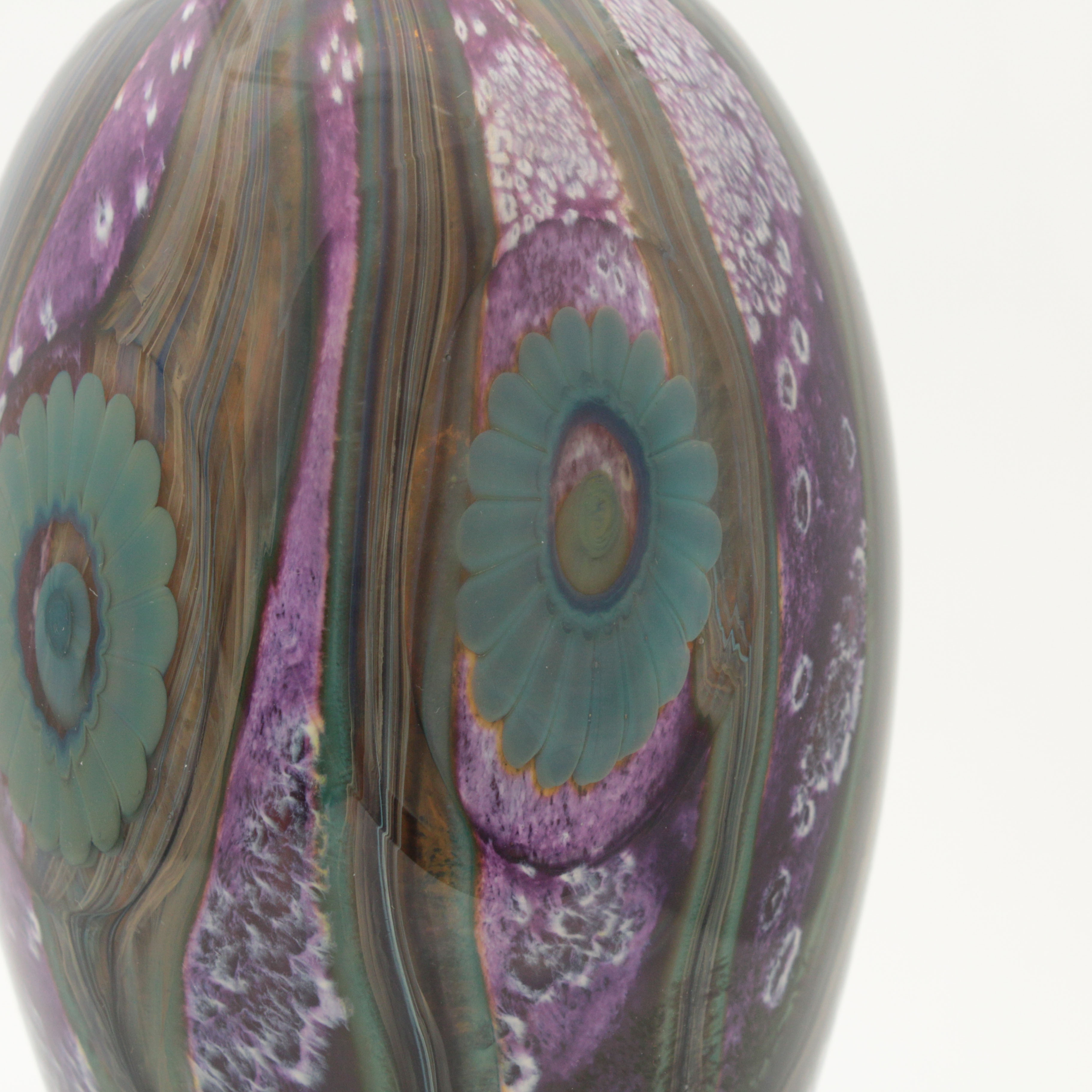 Robert Eickholt Hand Blown Art Glass Vase