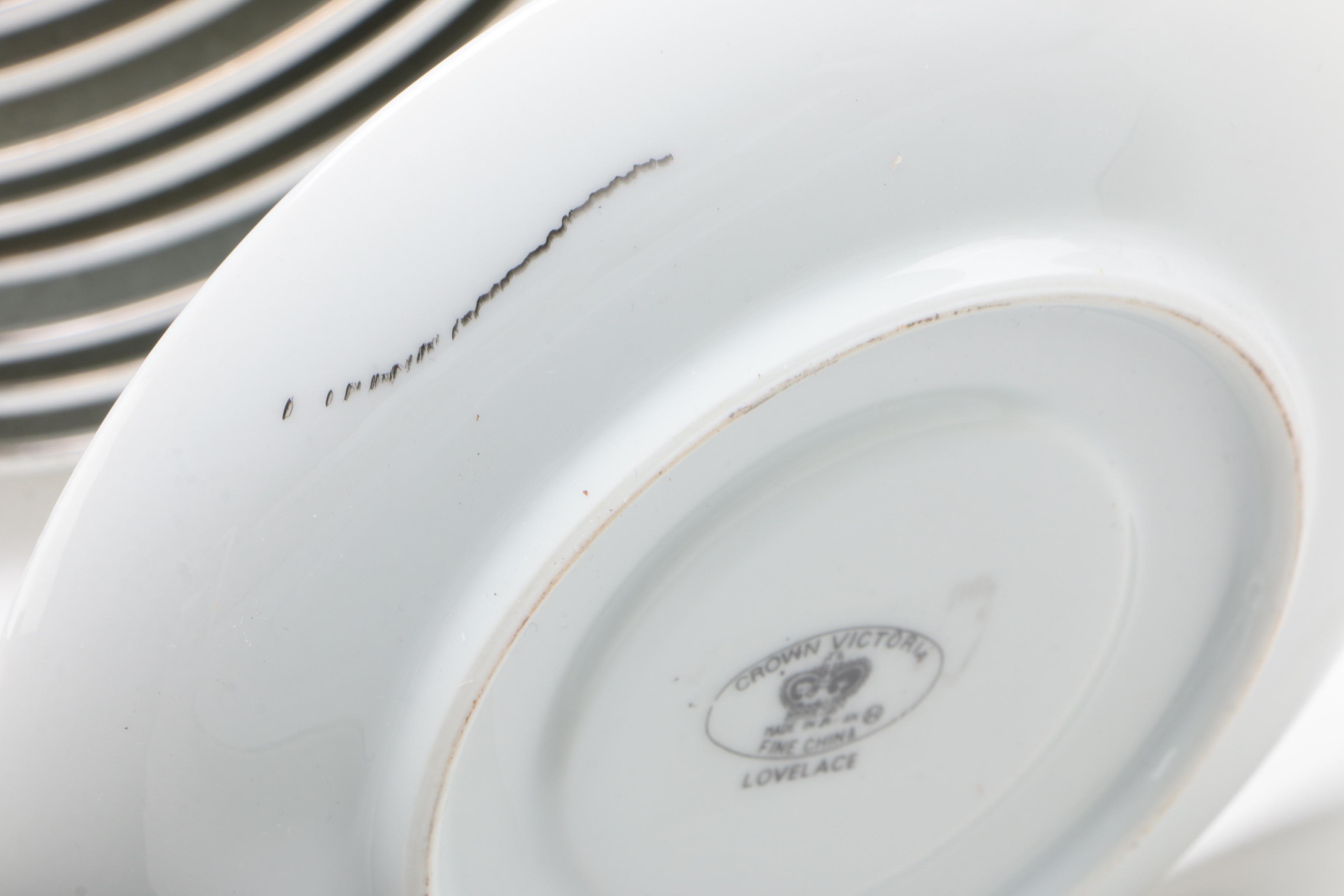 Crown Victoria "Lovelace" Bone China Dinner and Serveware