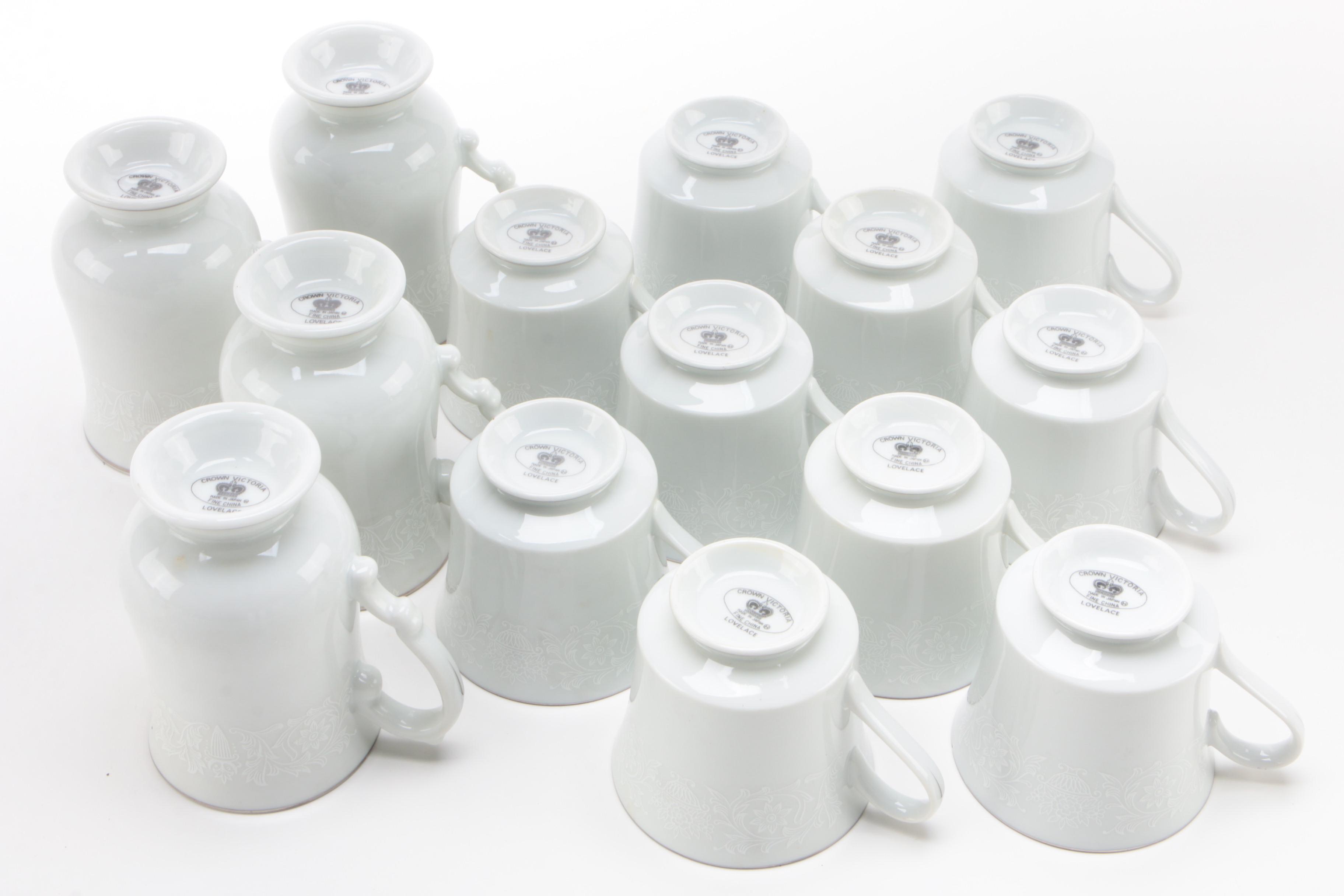 Crown Victoria "Lovelace" Bone China Dinner and Serveware