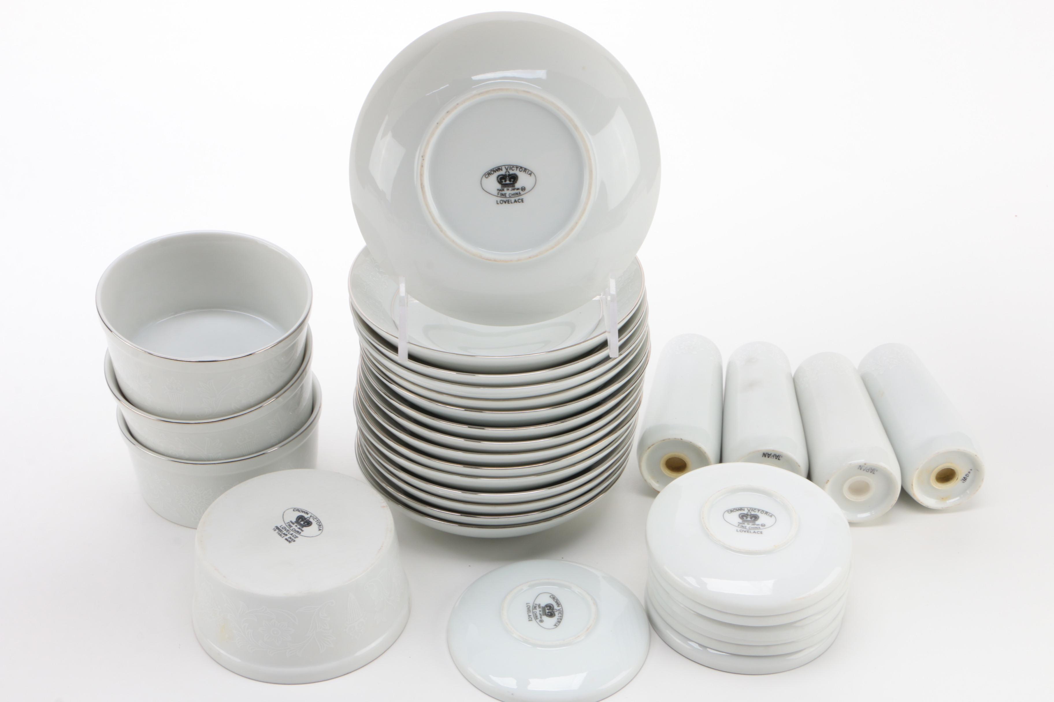 Crown Victoria "Lovelace" Bone China Dinner and Serveware