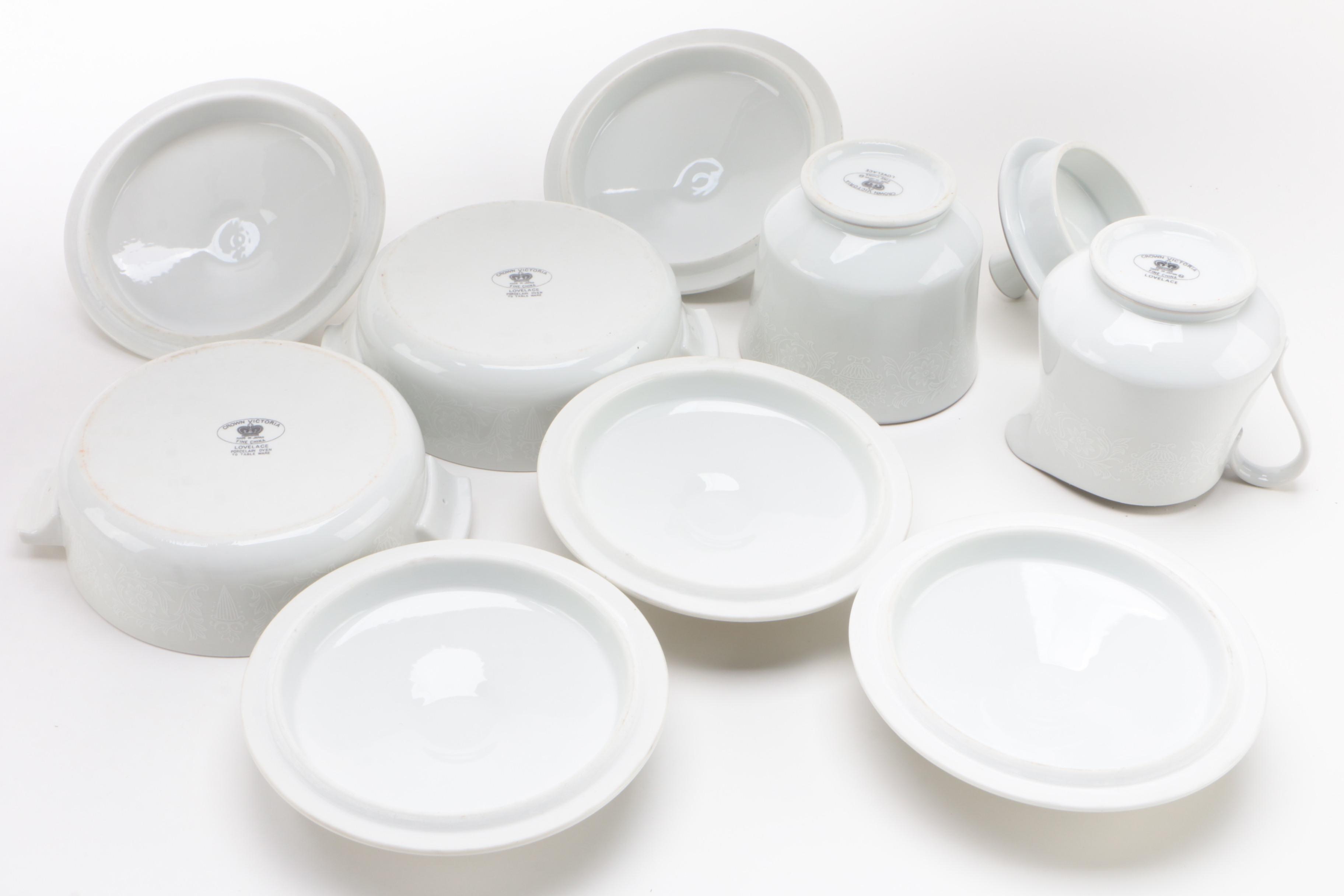 Crown Victoria "Lovelace" Bone China Dinner and Serveware