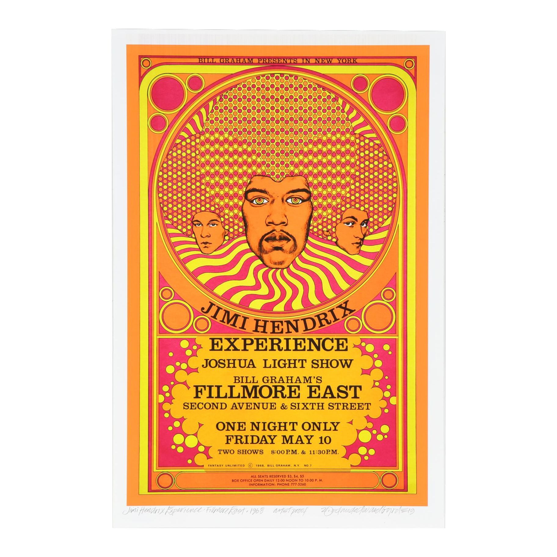 David Edward Byrd Giclée "Jimi Hendrix at the Fillmore East 1968"