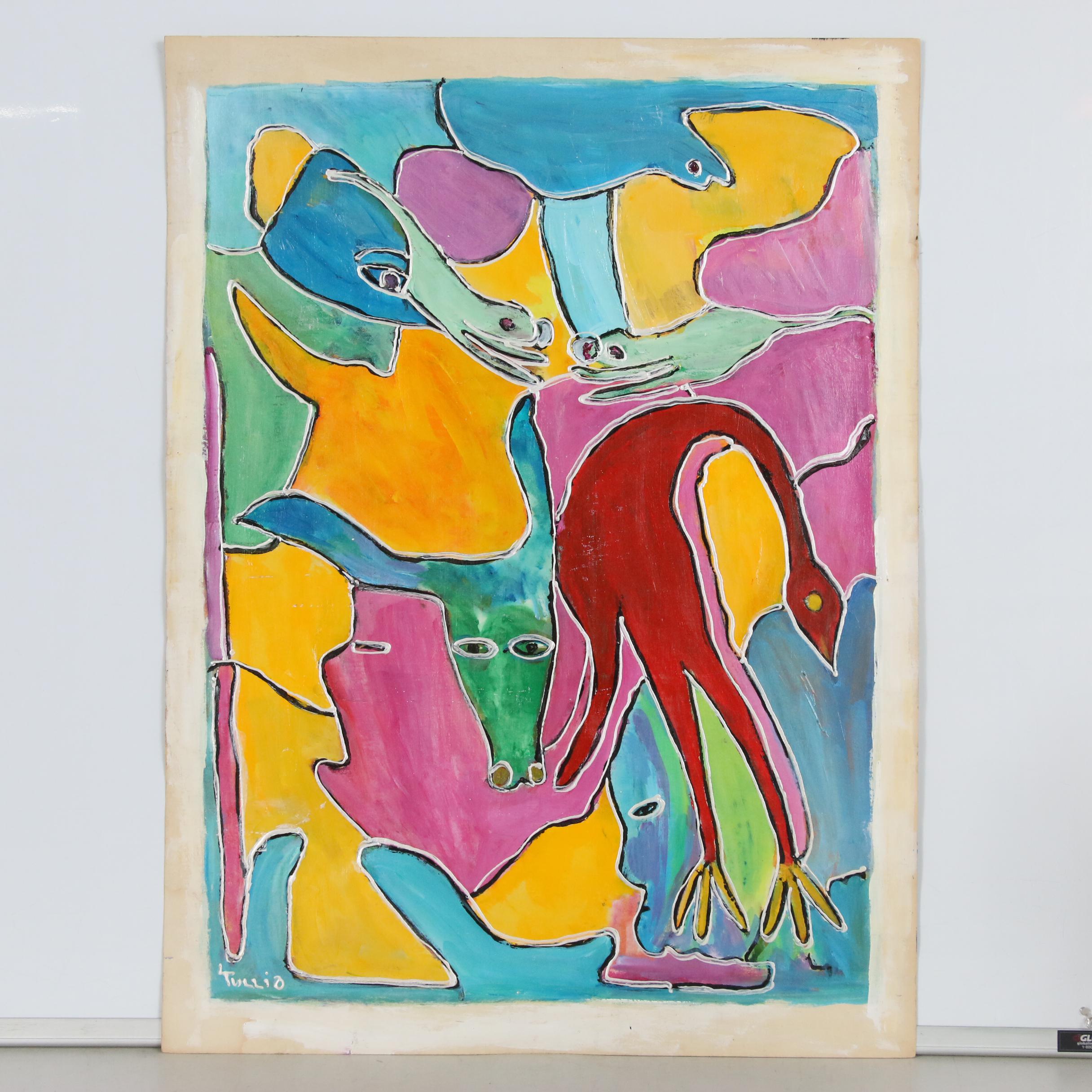 Charles Tullio Abstract Acrylic Paintings