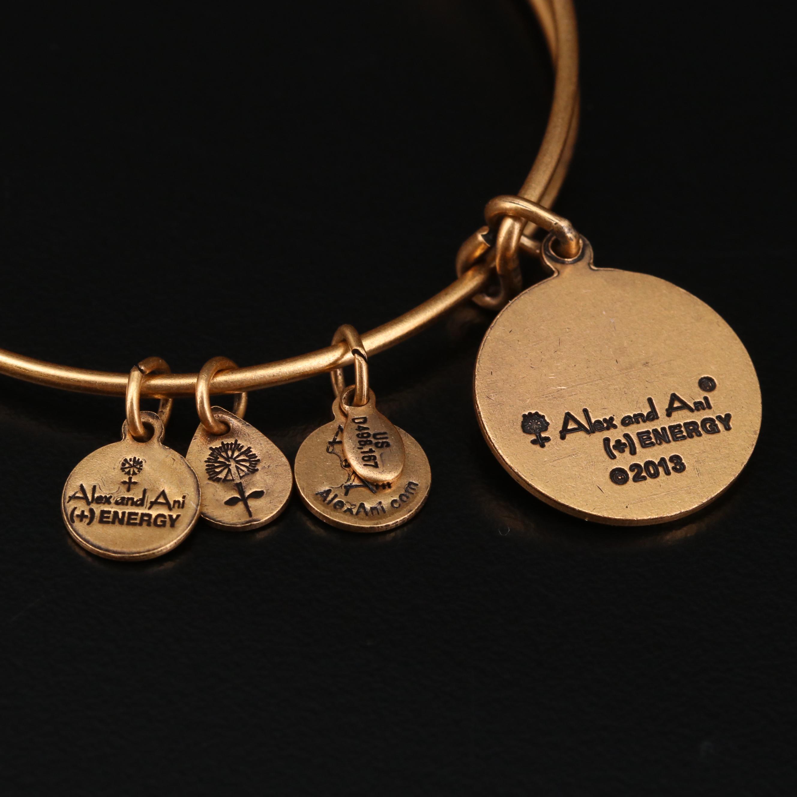 Alex and Ani Bracelet with Coast Guard and 'O' Charms