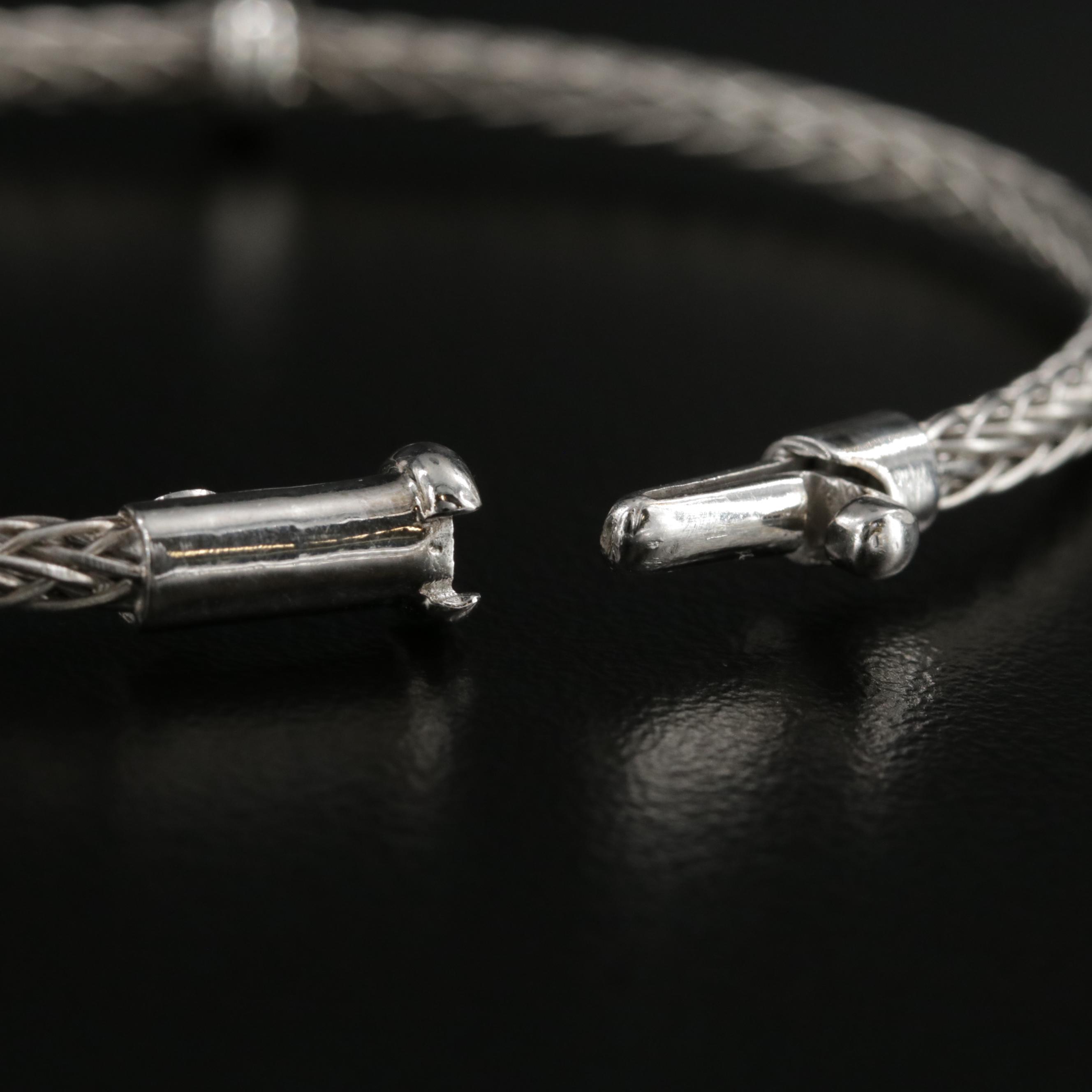 Roberto Coin 18K Gold Accented Spiga Two Station Diamond Bracelet