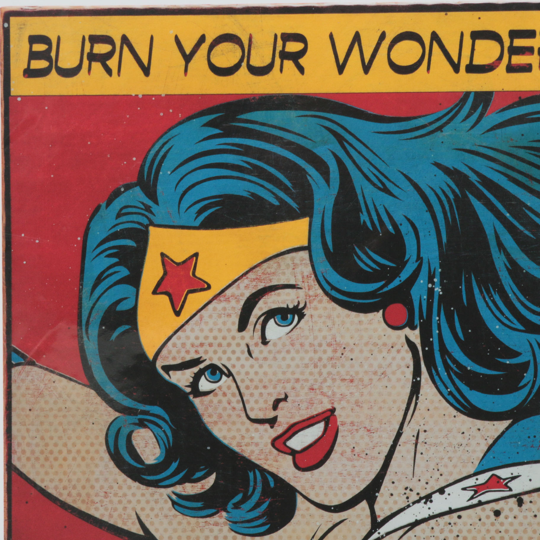 Enjoy Denial Pop Art Giclée "Burn Your Wonder Bra!"