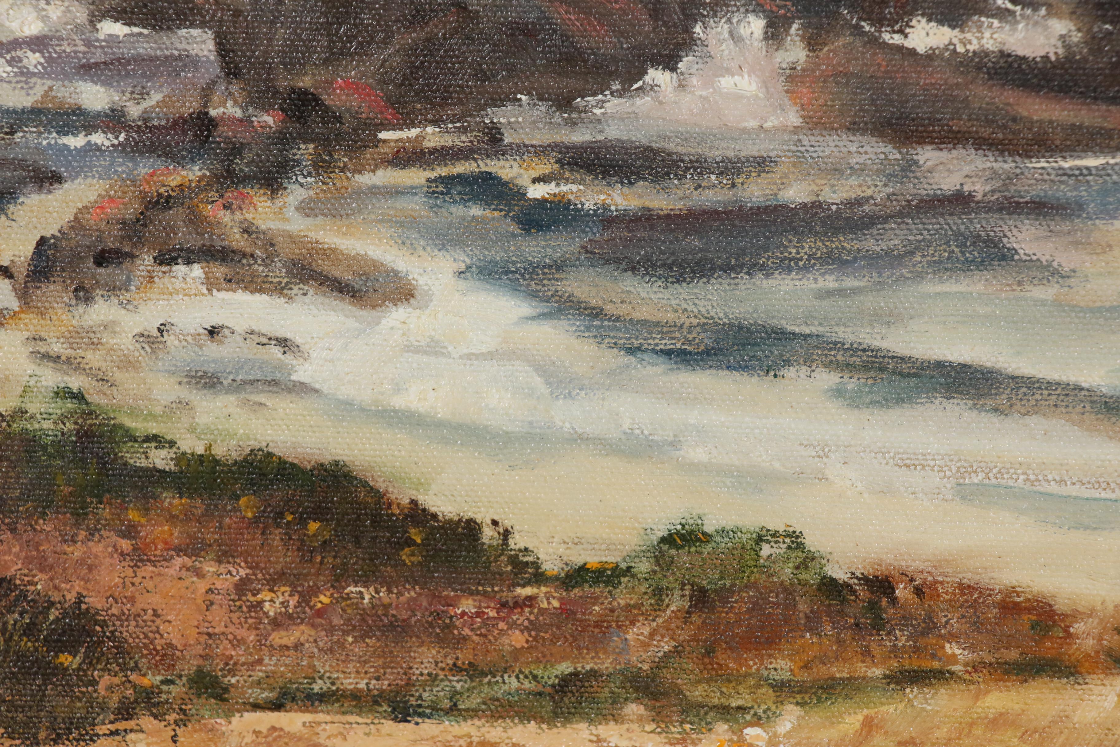 Richard V. Johnson Seascape Oil Painting, 1990