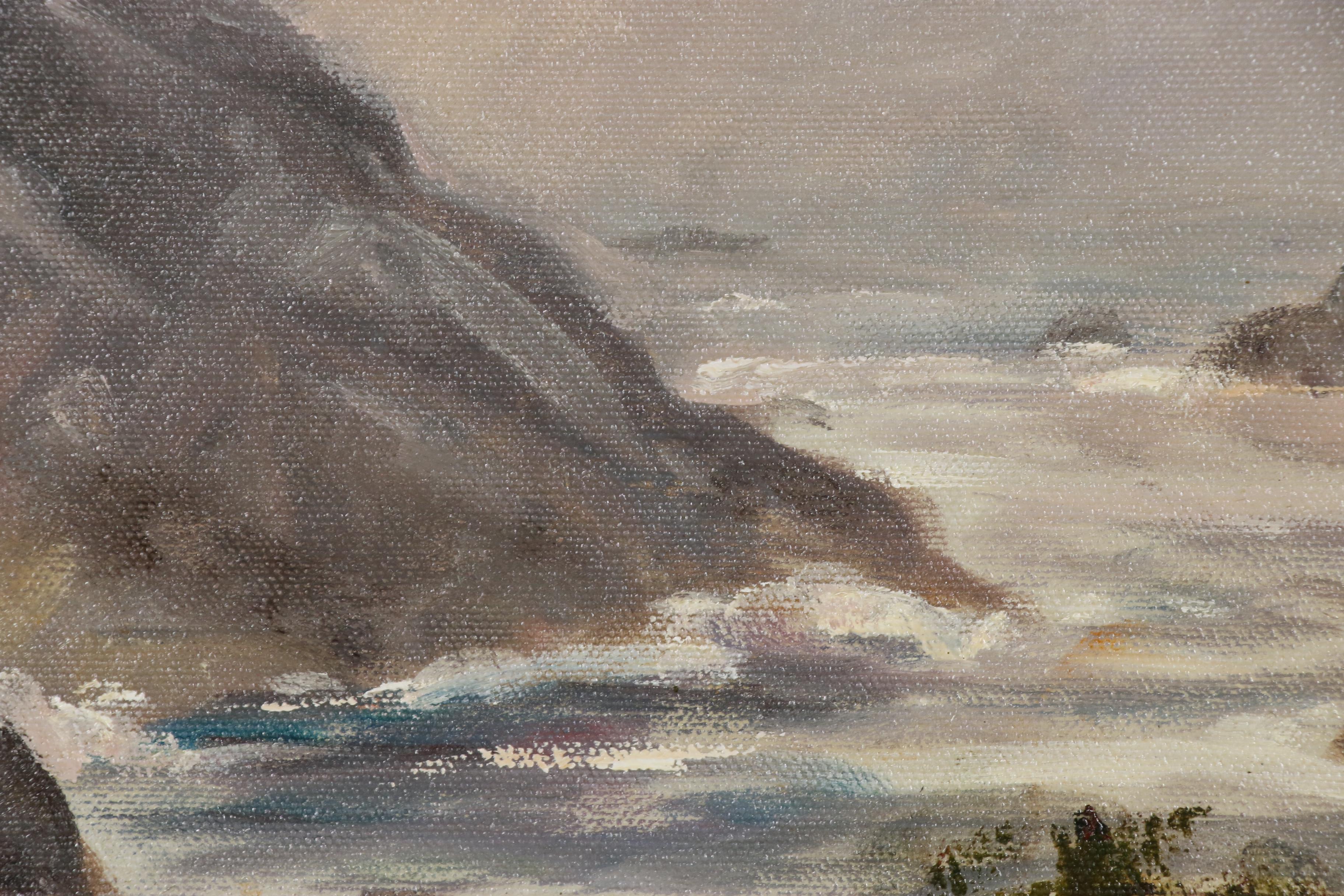 Richard V. Johnson Seascape Oil Painting, 1990