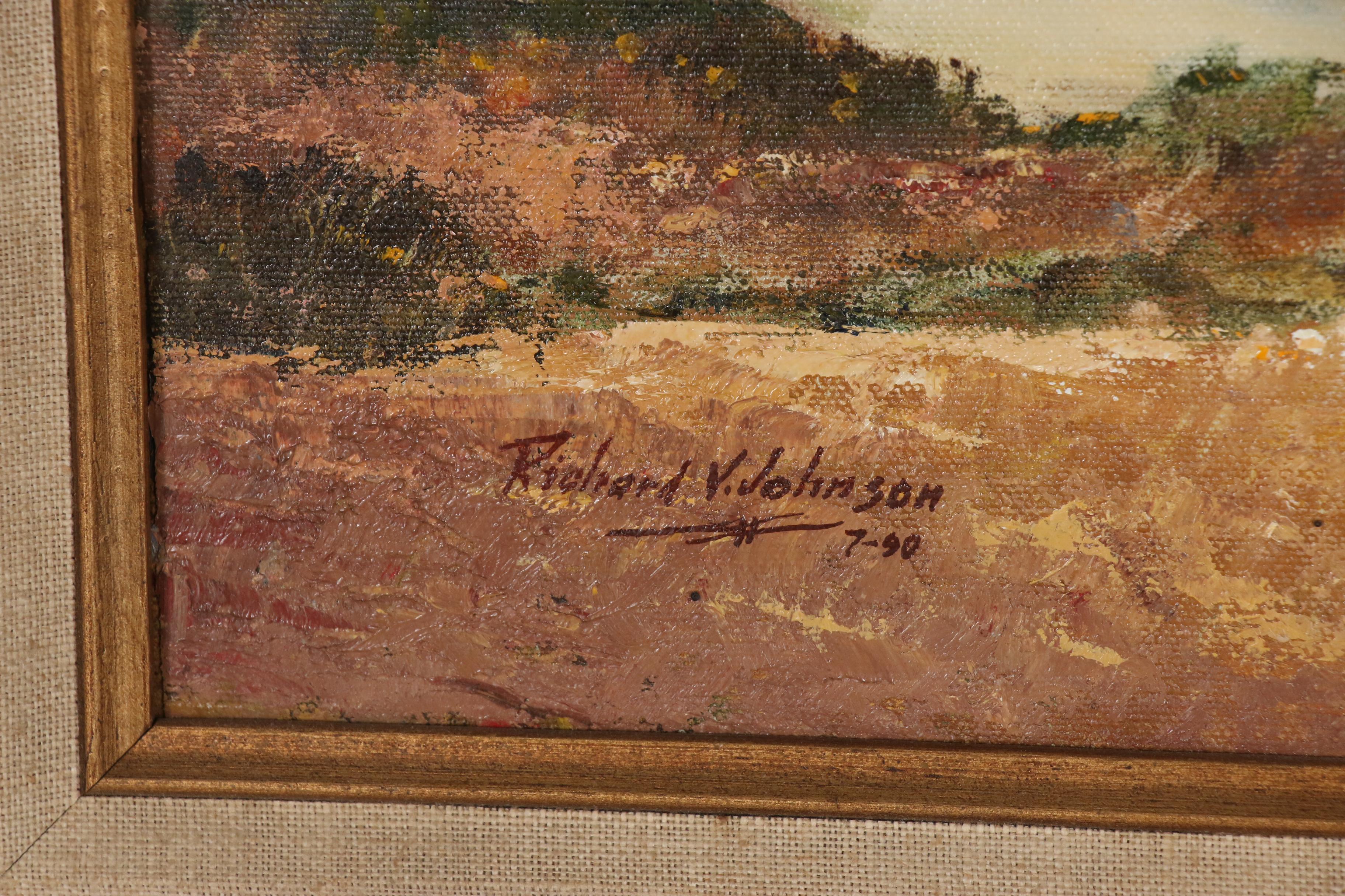 Richard V. Johnson Seascape Oil Painting, 1990