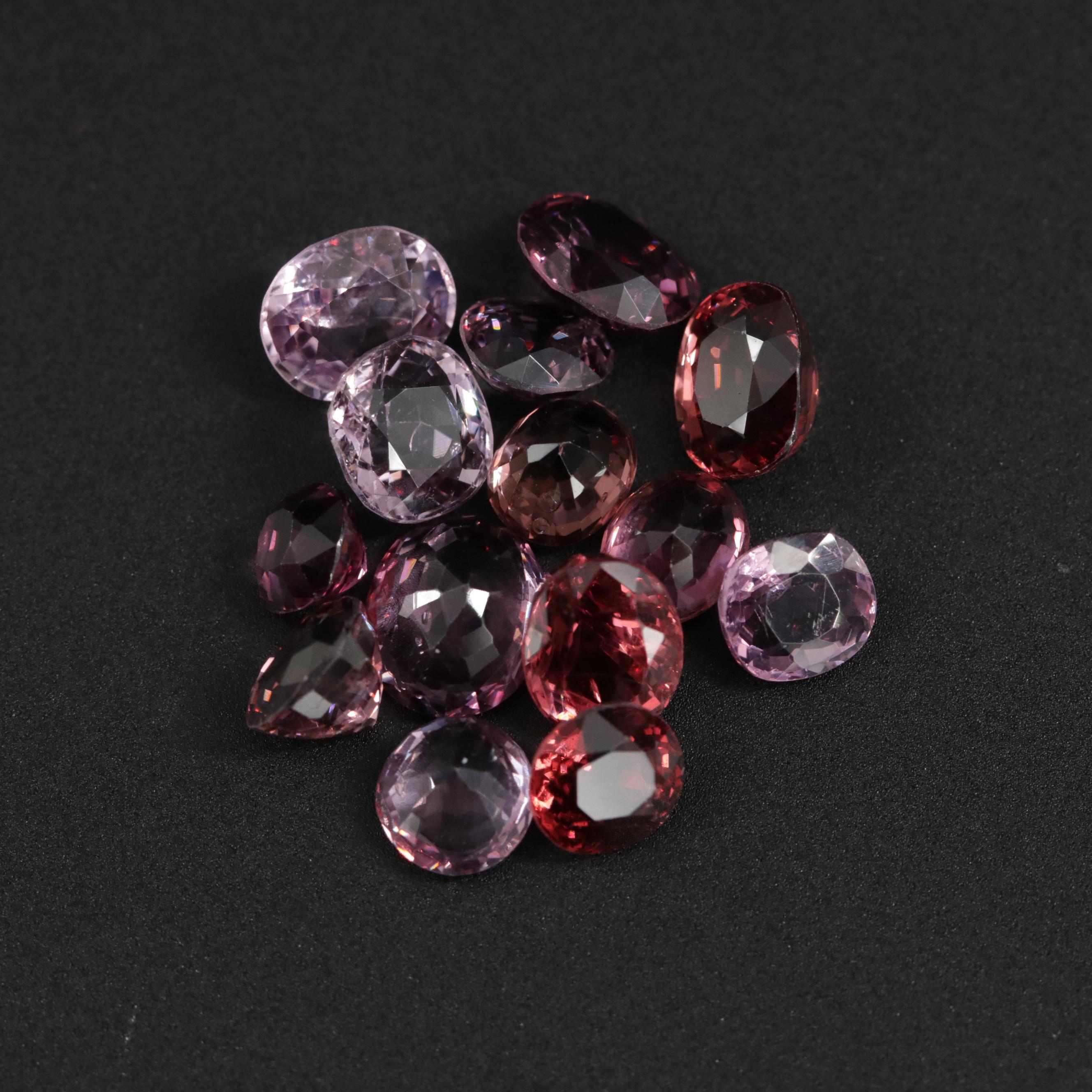 Loose 11.25 CTW Mixed Cut Spinel