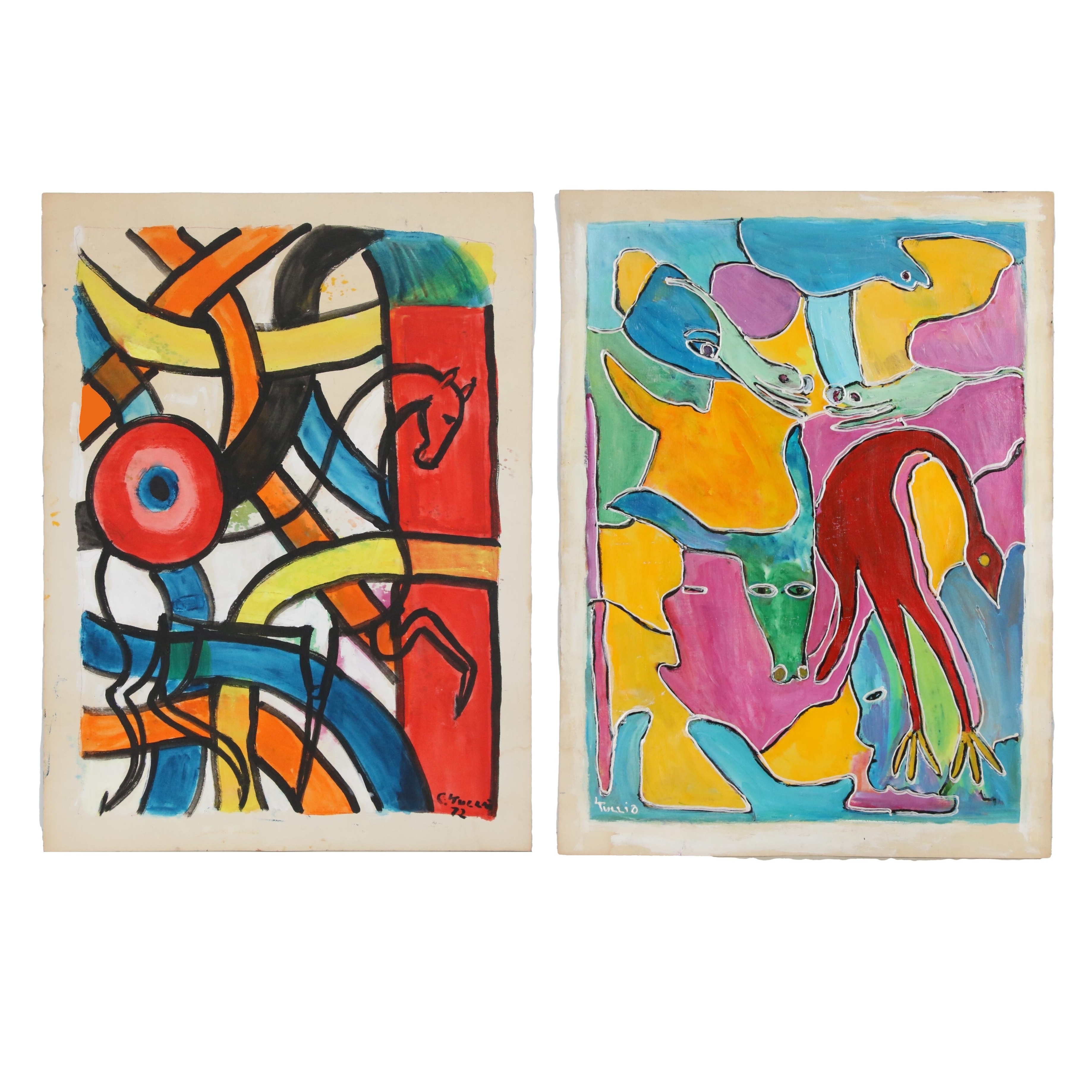 Charles Tullio Abstract Acrylic Paintings