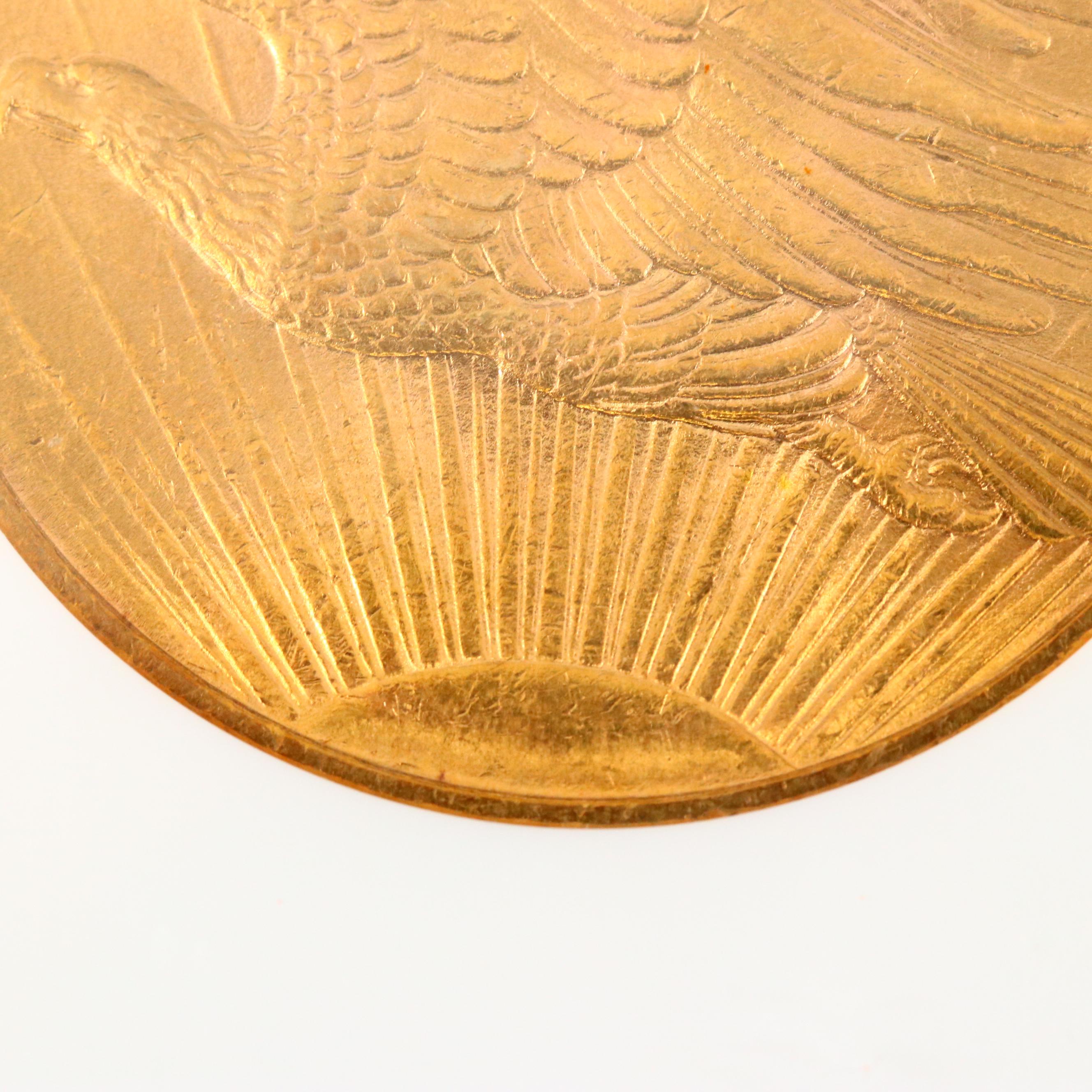 NGC Graded MS63 1908 No Motto $20 Saint Gaudens Gold Coin