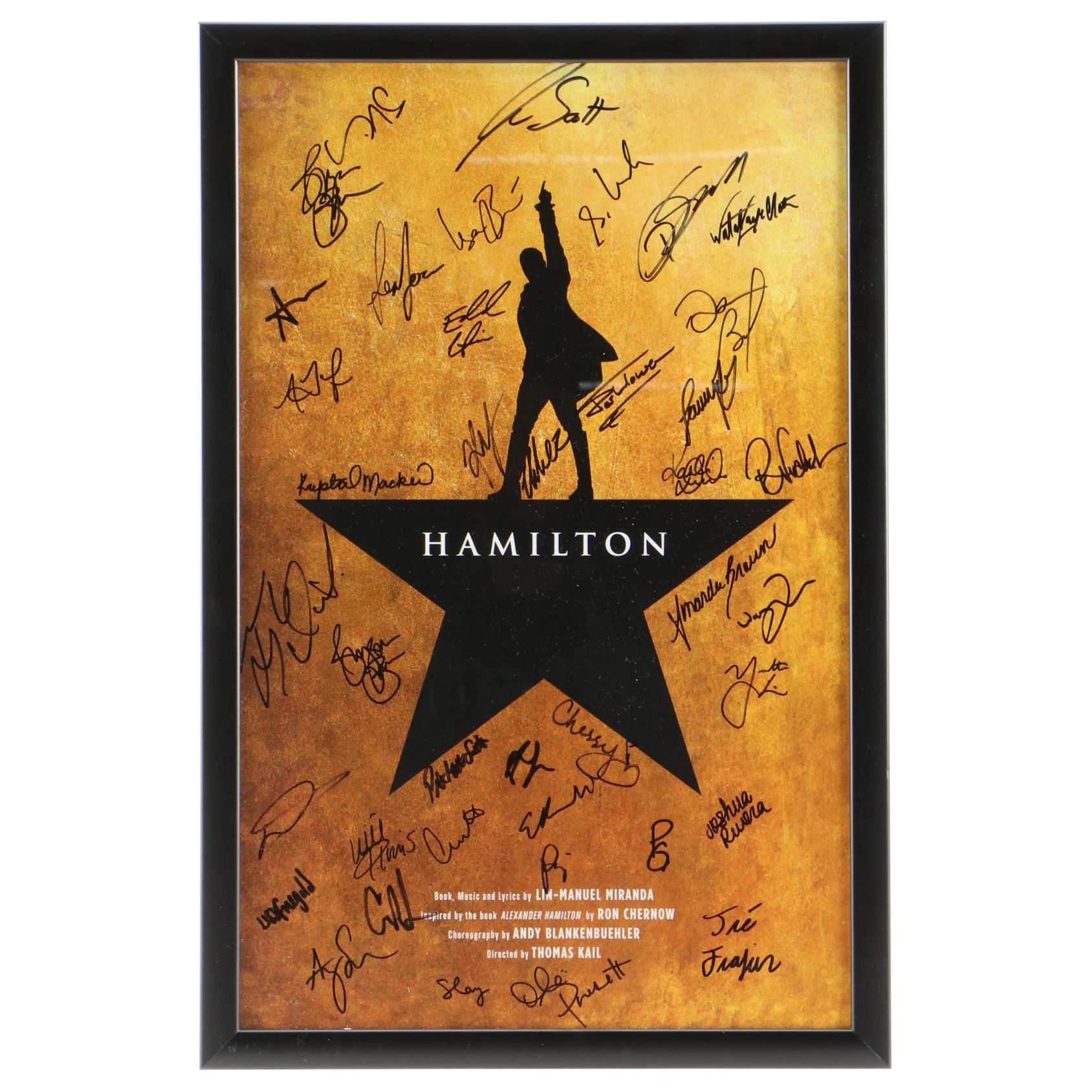 "Hamilton" Signed Poster, First National Tour Cast