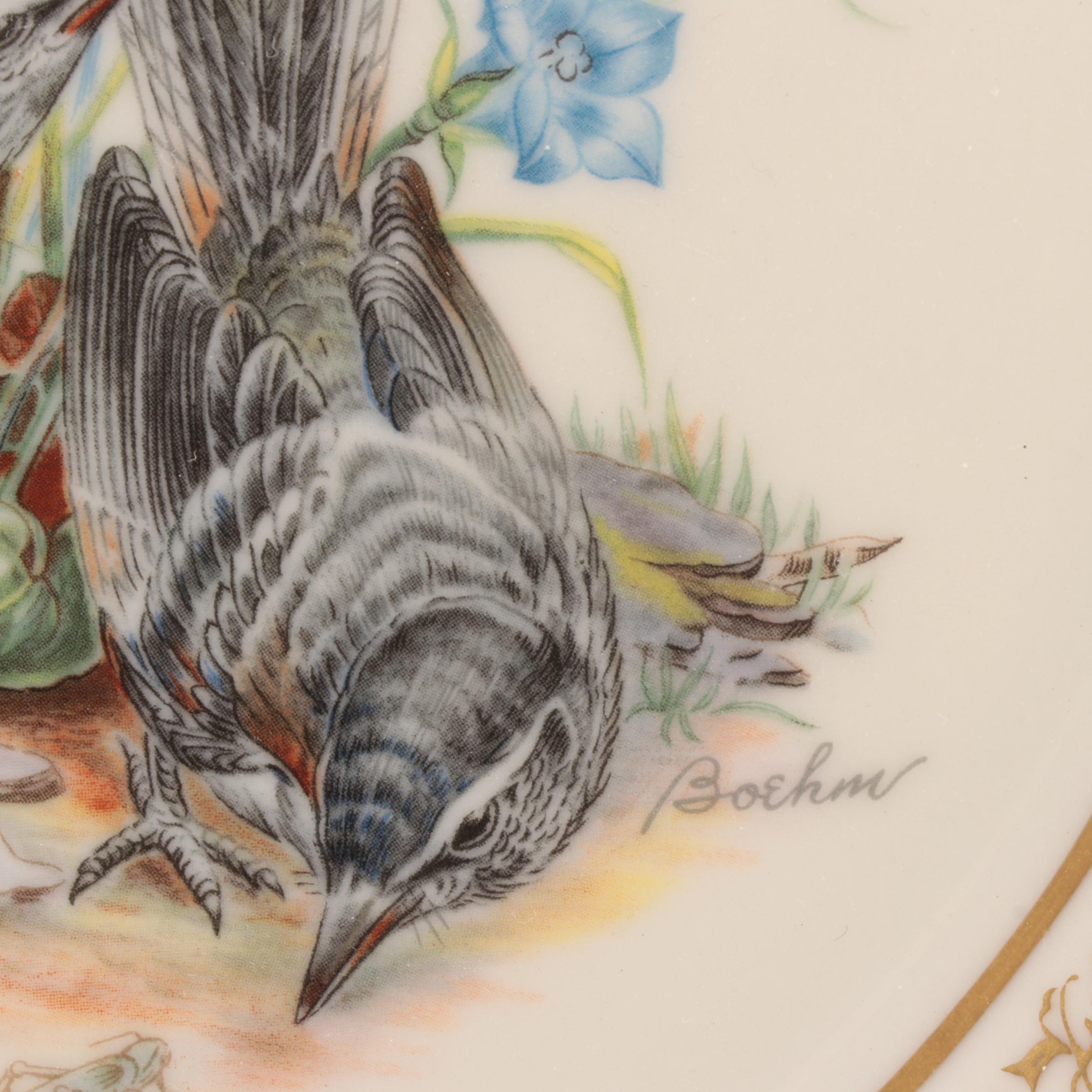 Lenox Limited Edition "Boehm Birds" Dinner Plates, 1970 and 1978