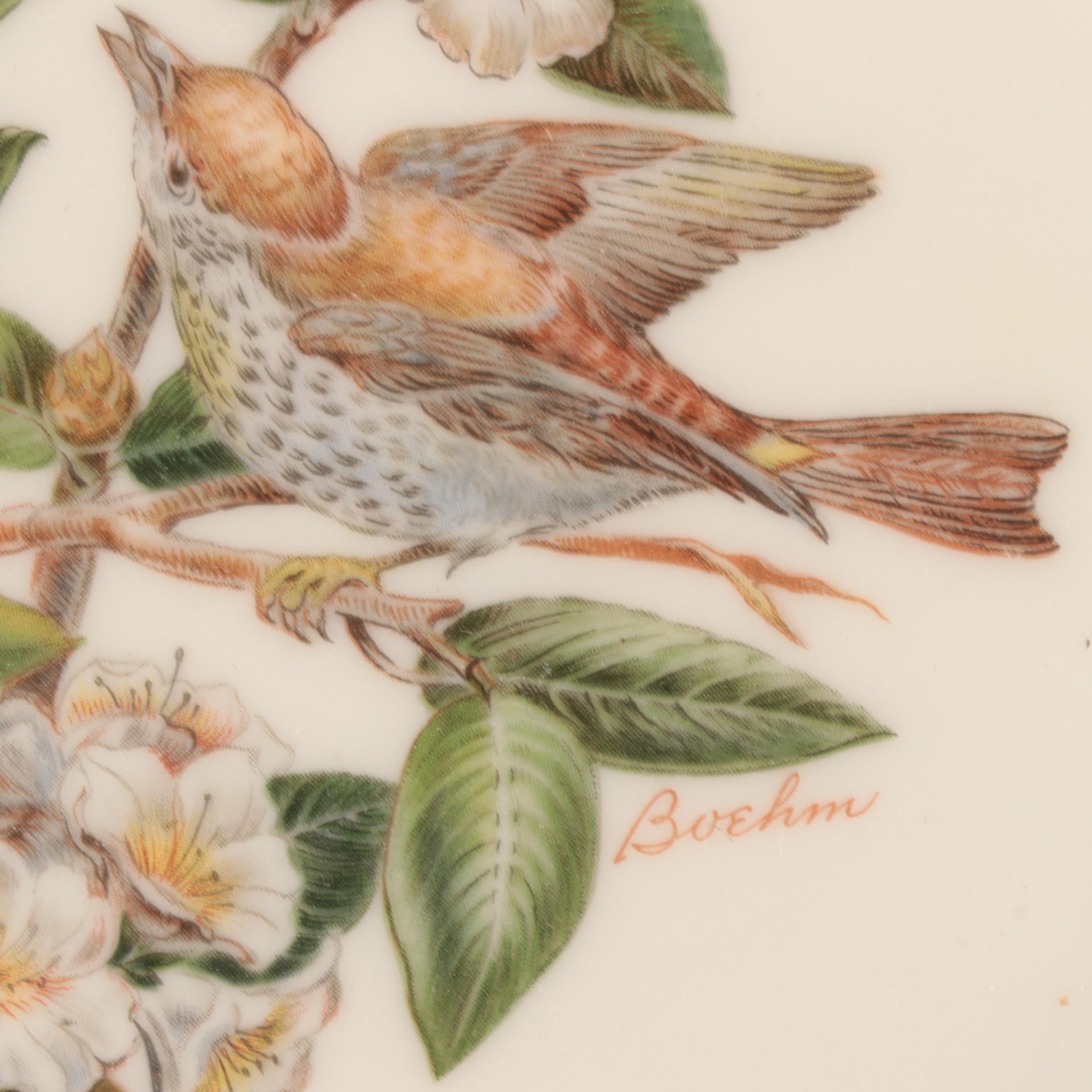 Lenox Limited Edition "Boehm Birds" Dinner Plates, 1970 and 1978