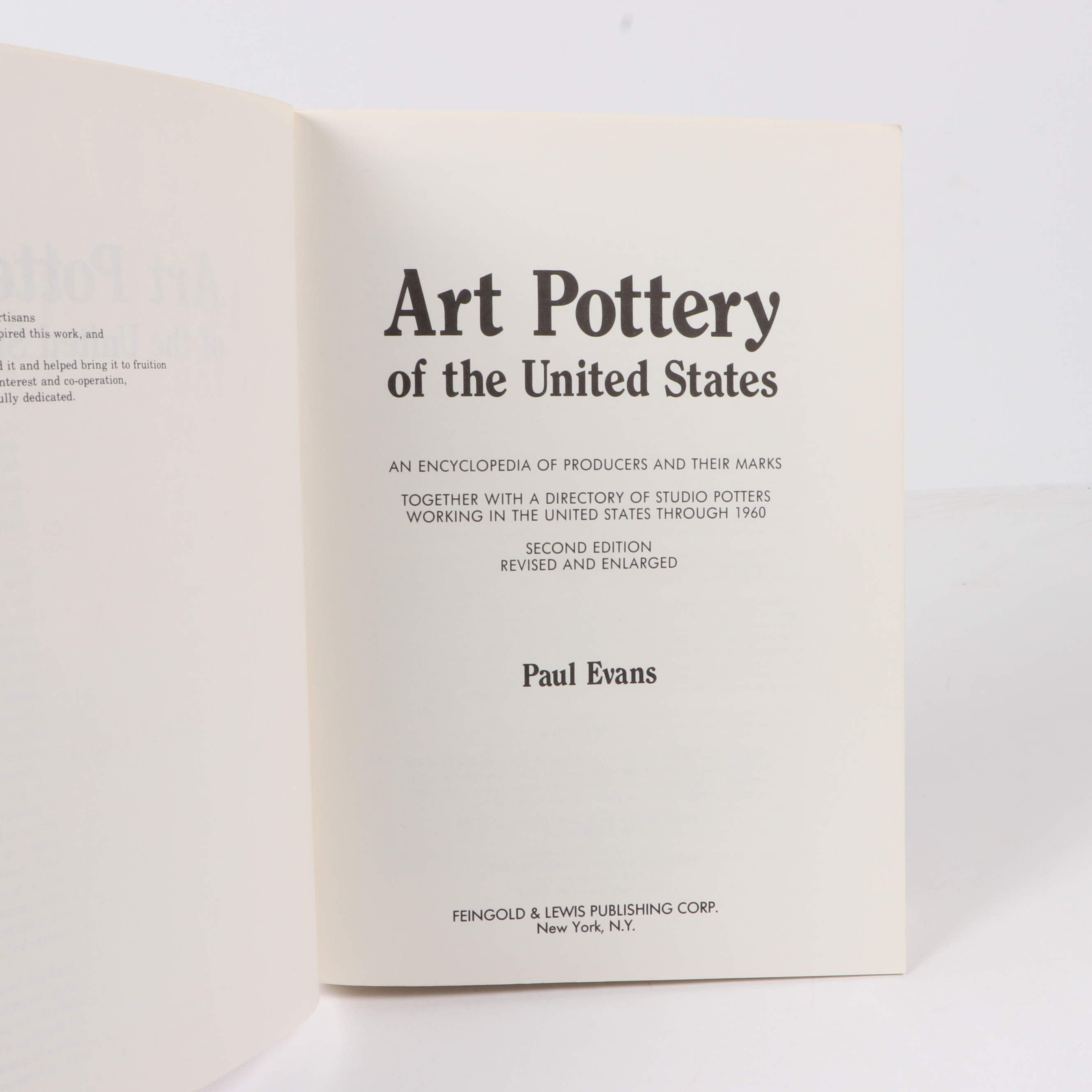 Art Pottery, Porcelain and Ceramics for the Collector Including First Editions