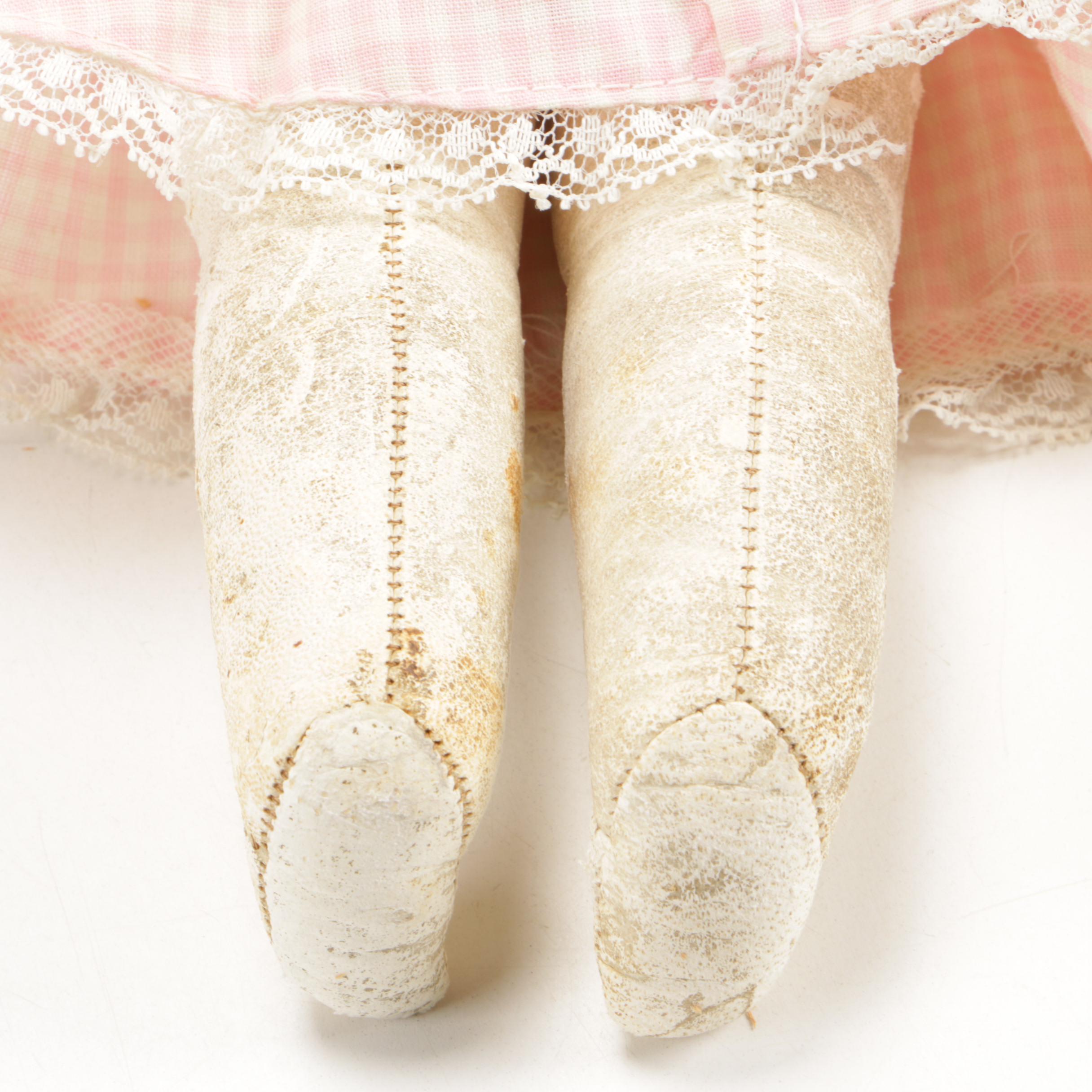 French Jumeau Bisque Doll with Hand-Painted Face and Open Mouth, Late 19th C.