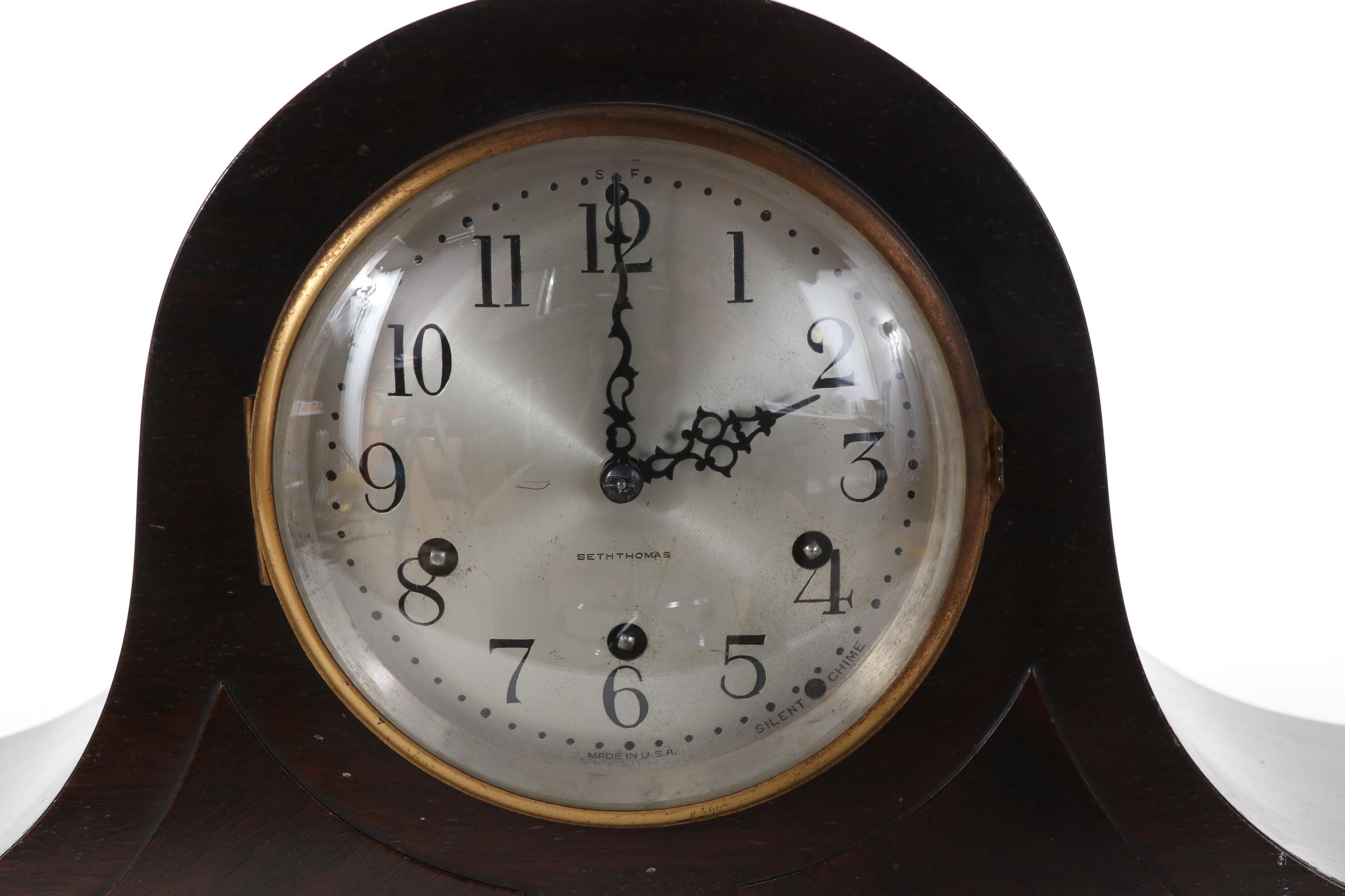 Seth Thomas Tambour Mantel Clock, circa 1920