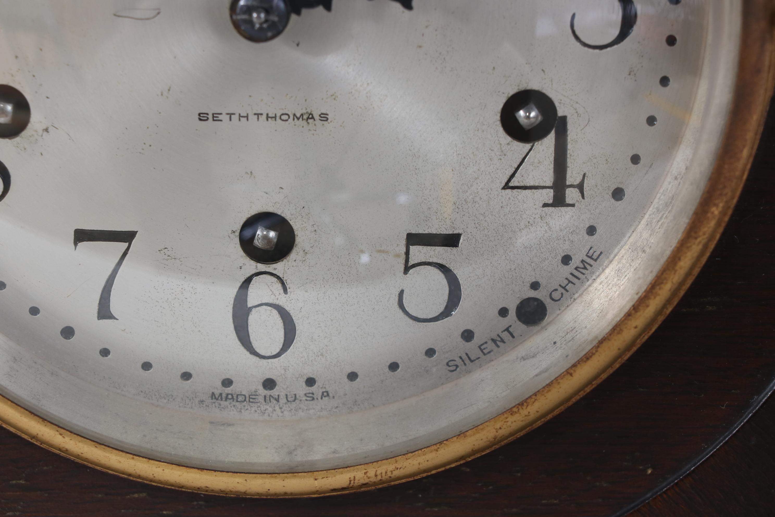 Seth Thomas Tambour Mantel Clock, circa 1920