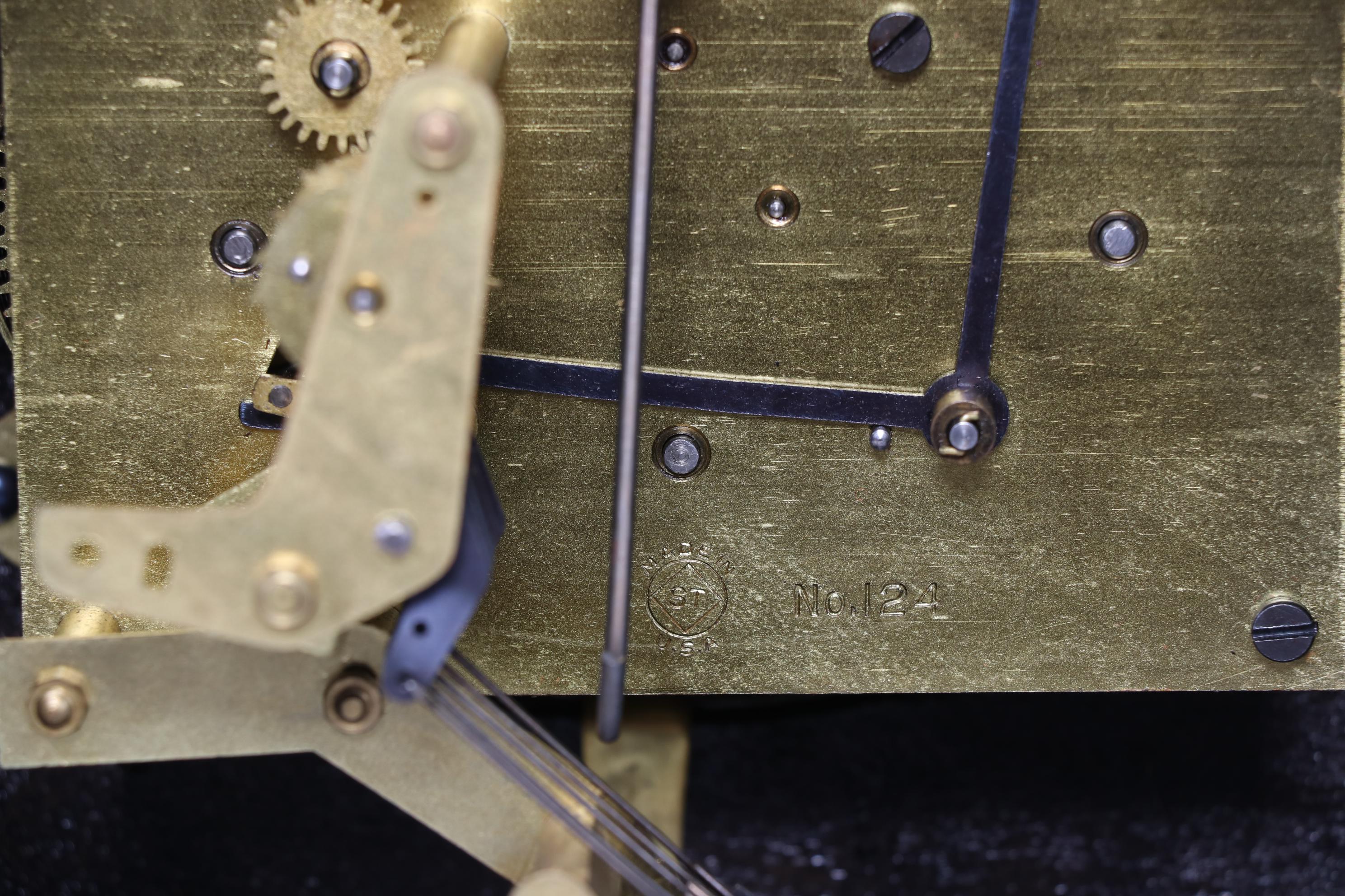 Seth Thomas Tambour Mantel Clock, circa 1920