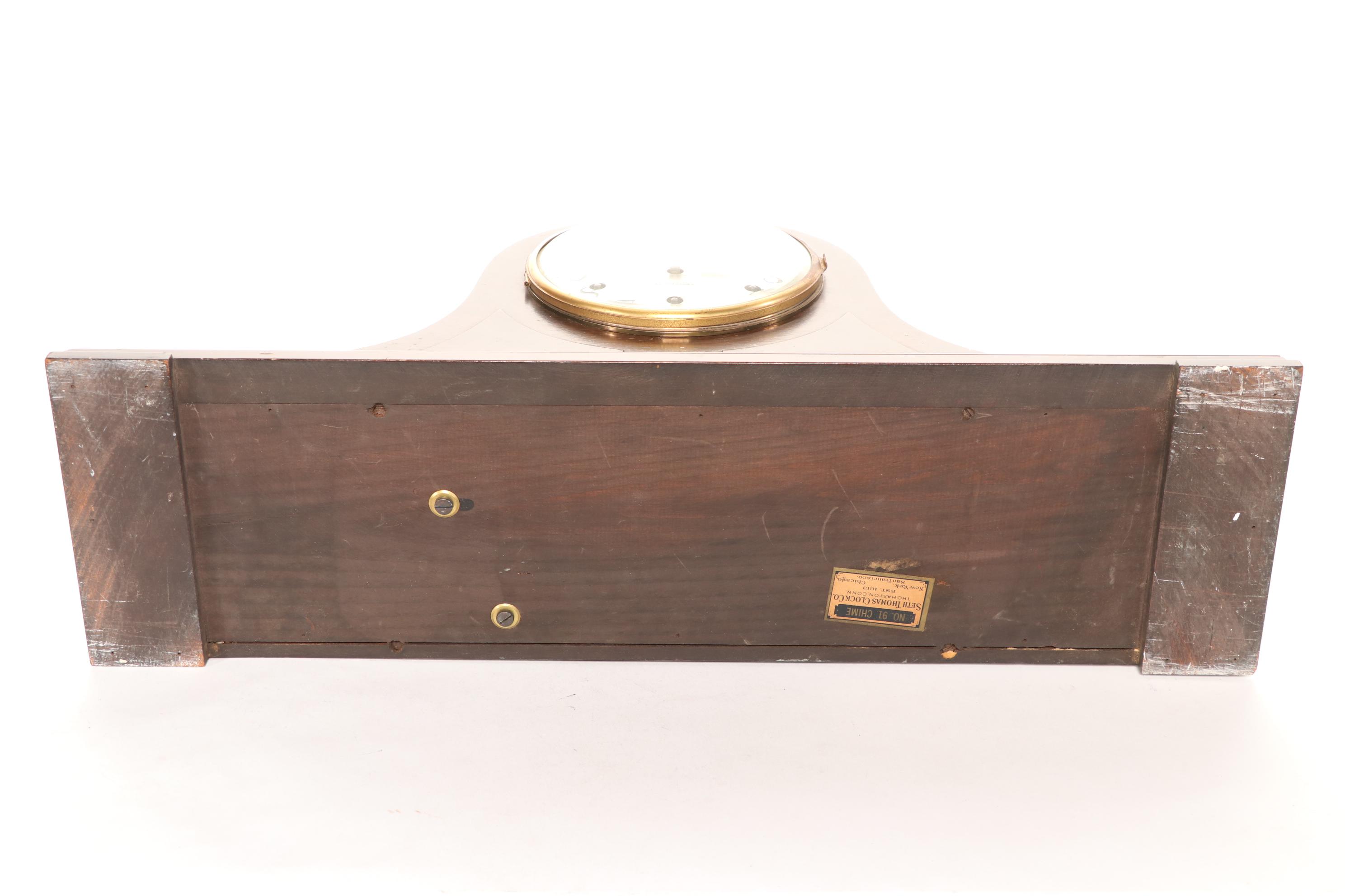 Seth Thomas Tambour Mantel Clock, circa 1920