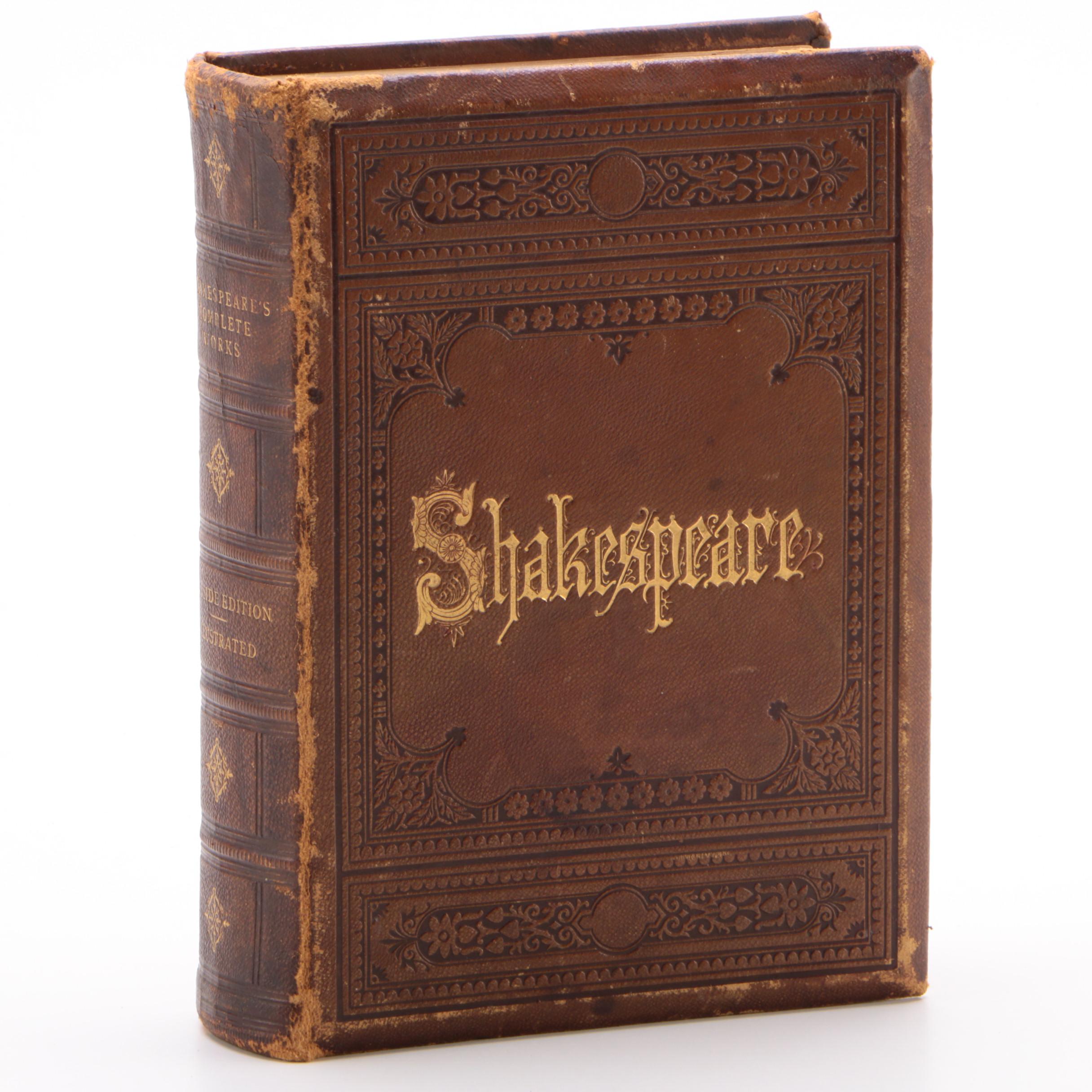 1876 Leather Bound "The Complete Works of William Shakespeare"