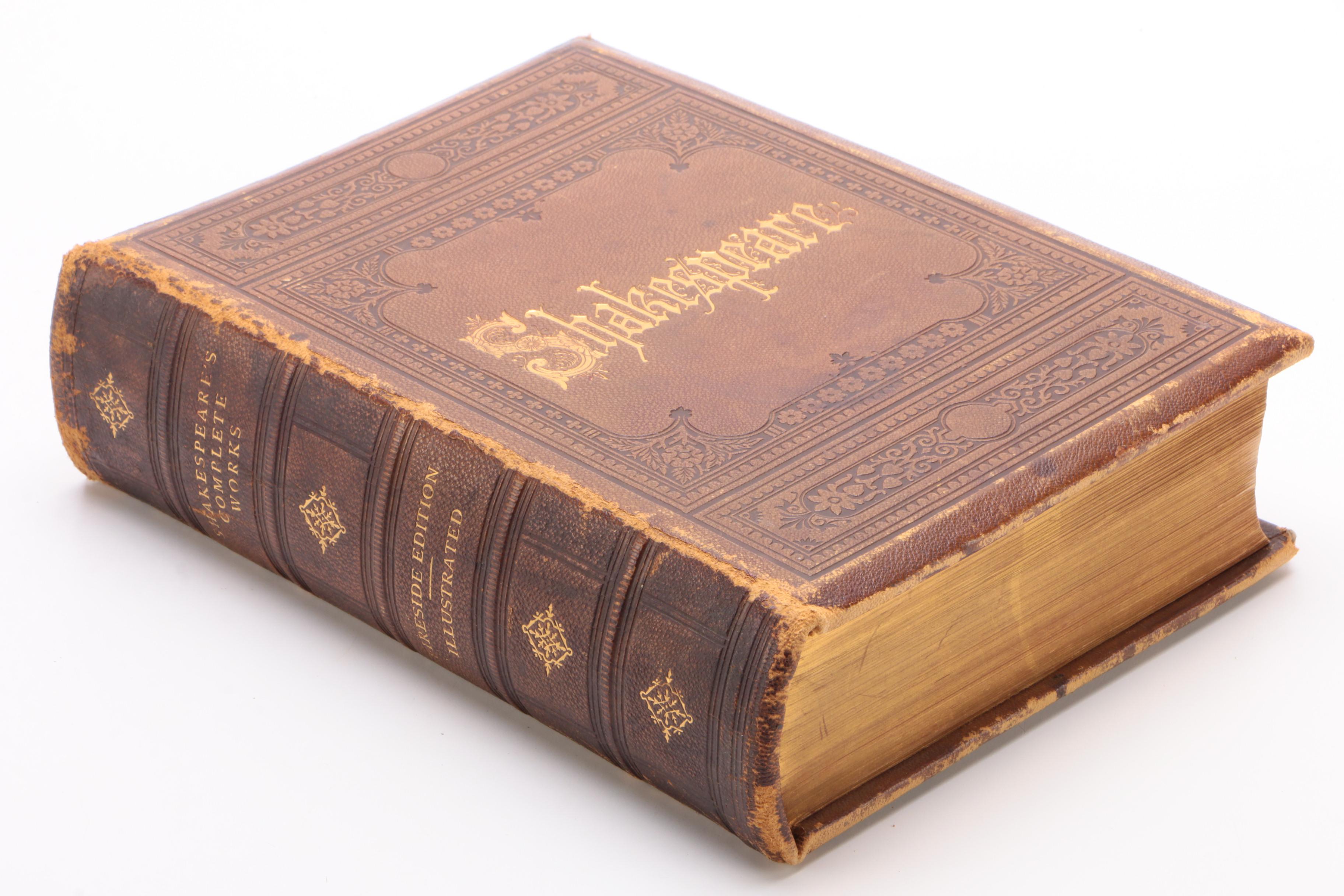 1876 Leather Bound "The Complete Works of William Shakespeare"