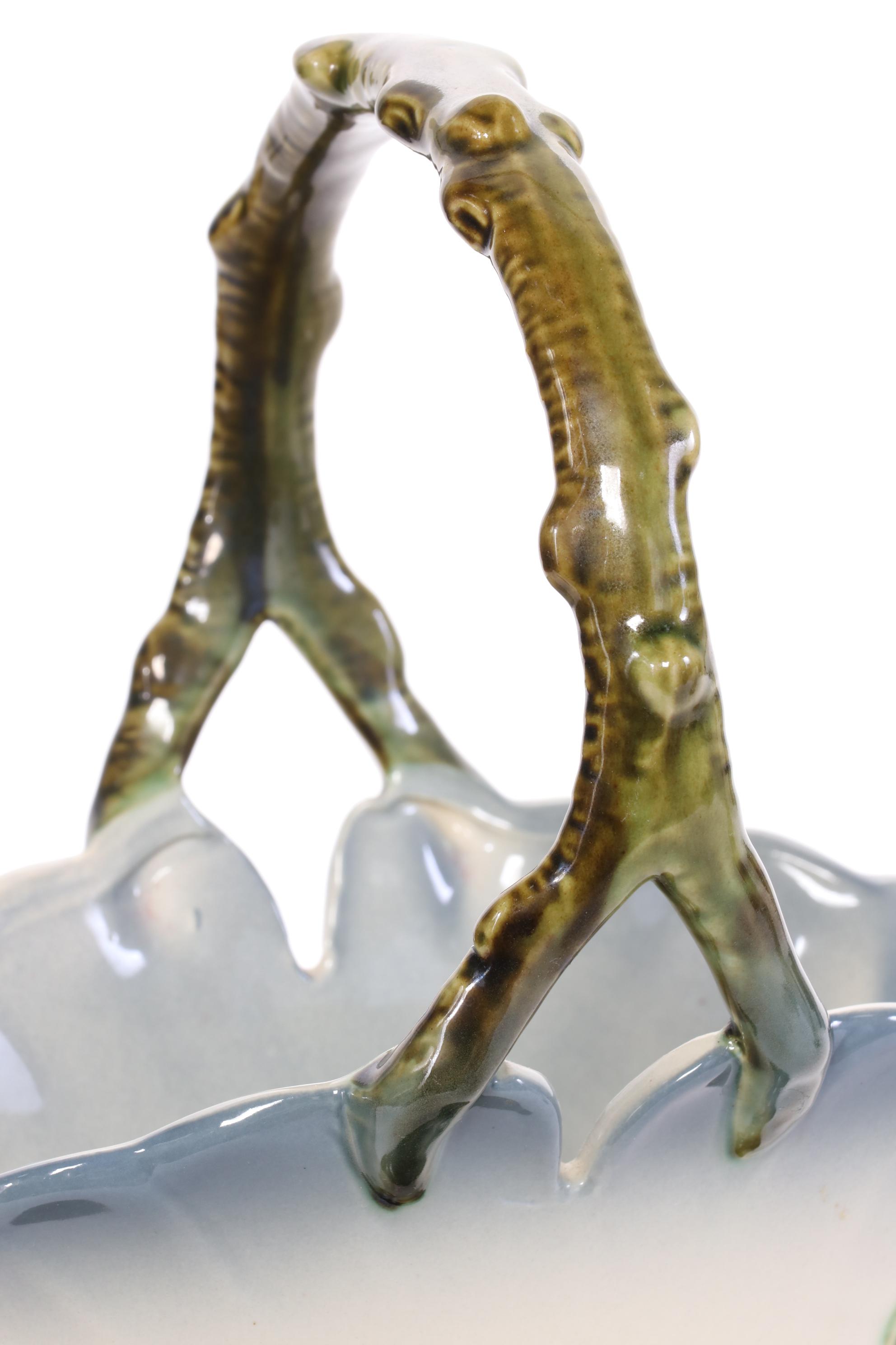 Hull Art Pottery "Woodland" Candle Holders and Basket Vase, 1950s