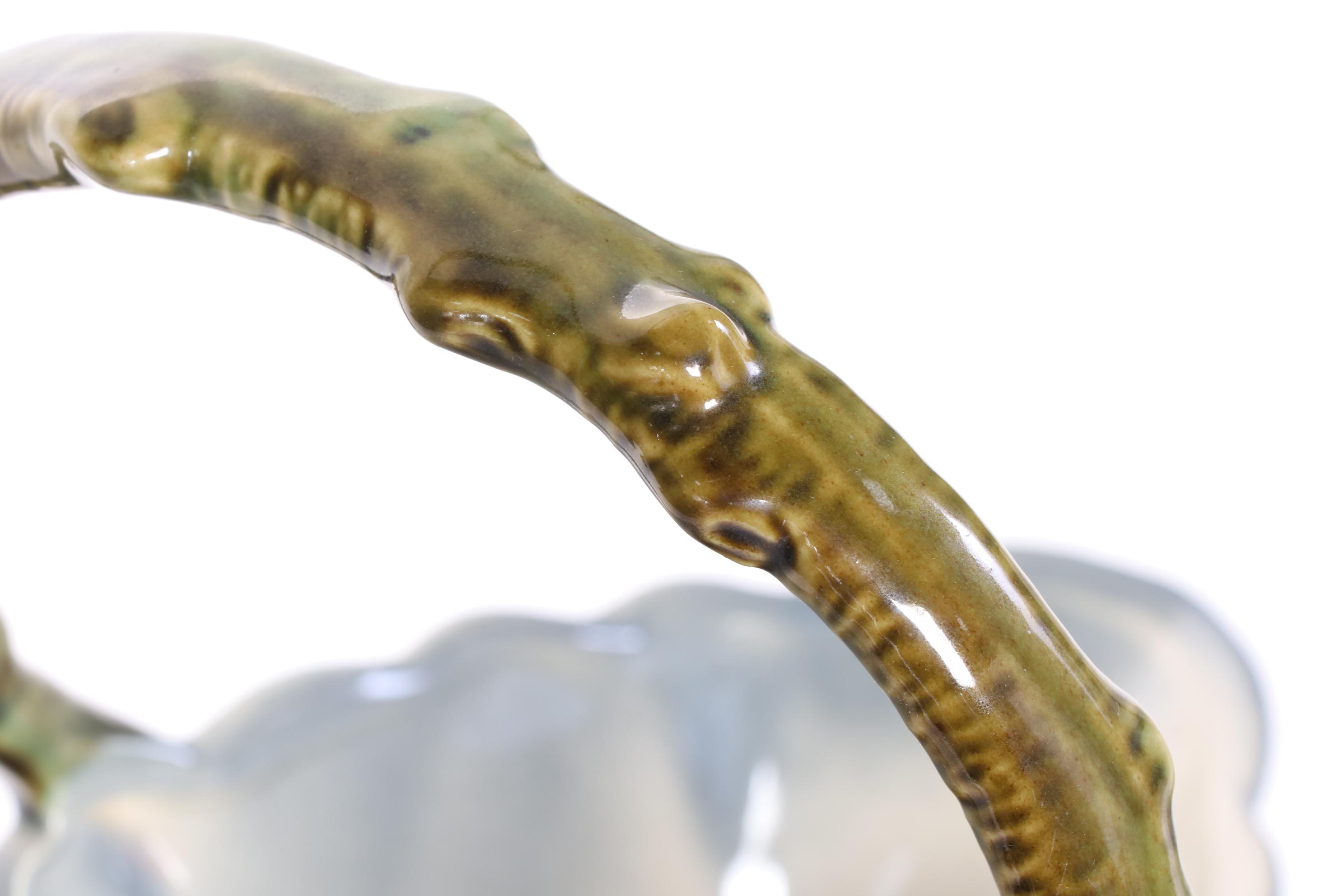 Hull Art Pottery "Woodland" Candle Holders and Basket Vase, 1950s