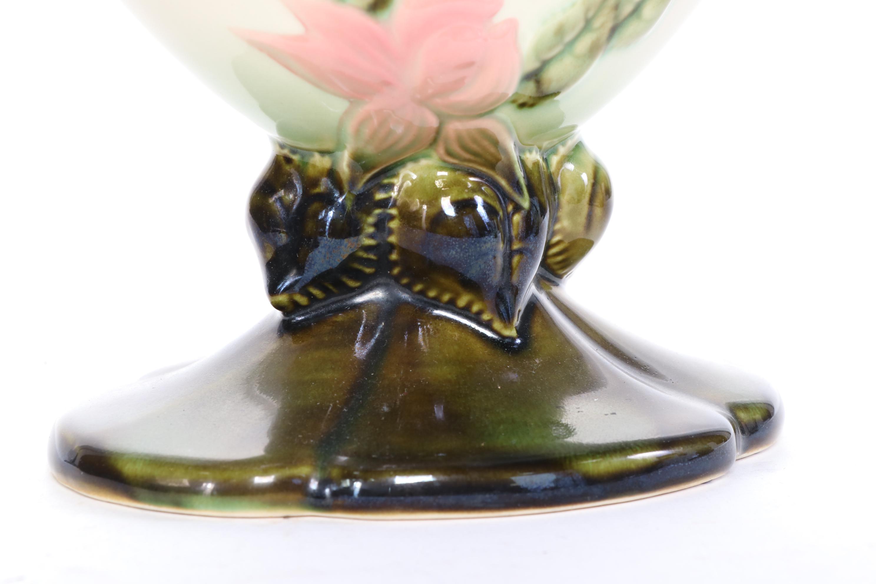 Hull Art Pottery "Woodland" Candle Holders and Basket Vase, 1950s