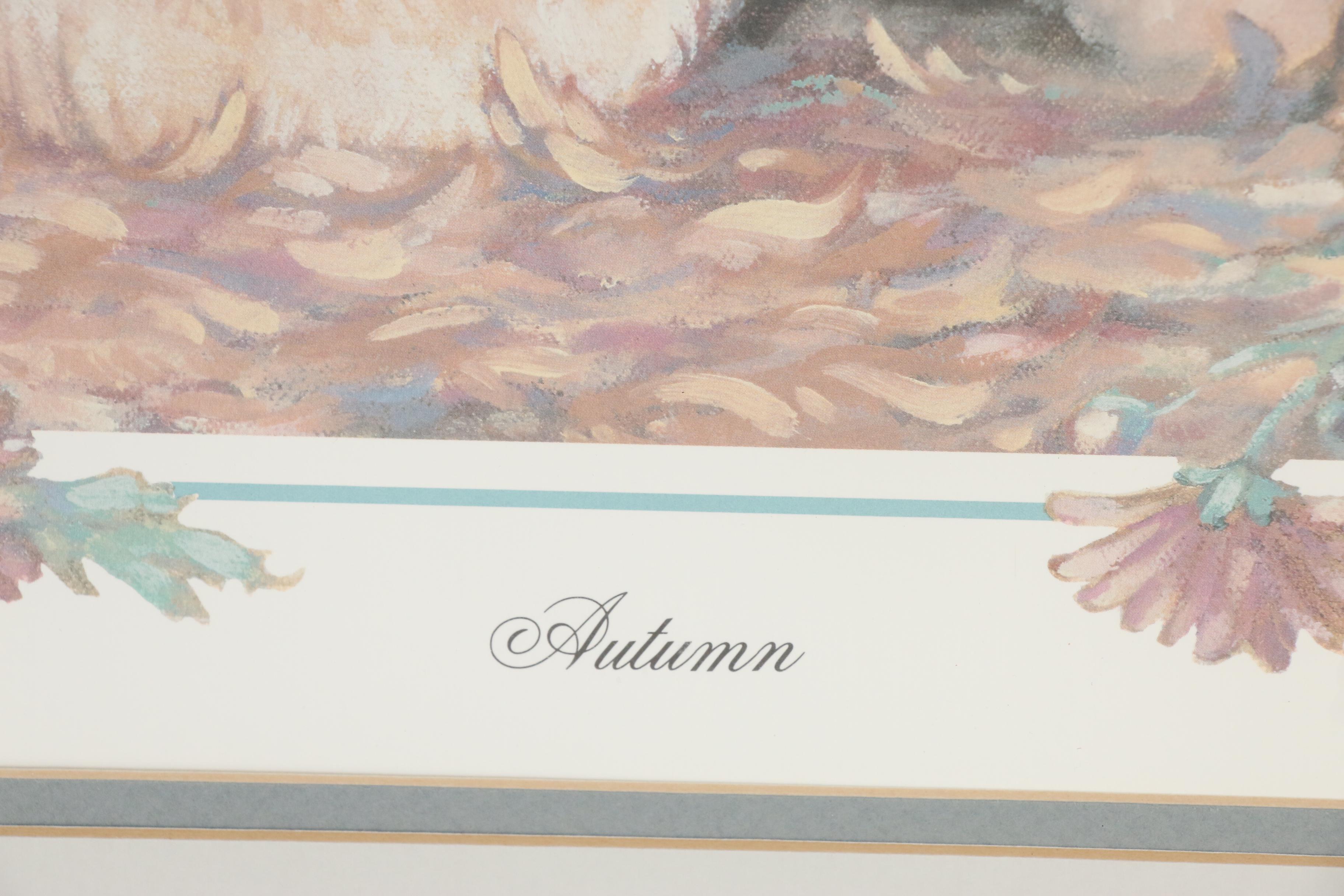 Offset Lithograph After Marilyn Johnson "Autumn"