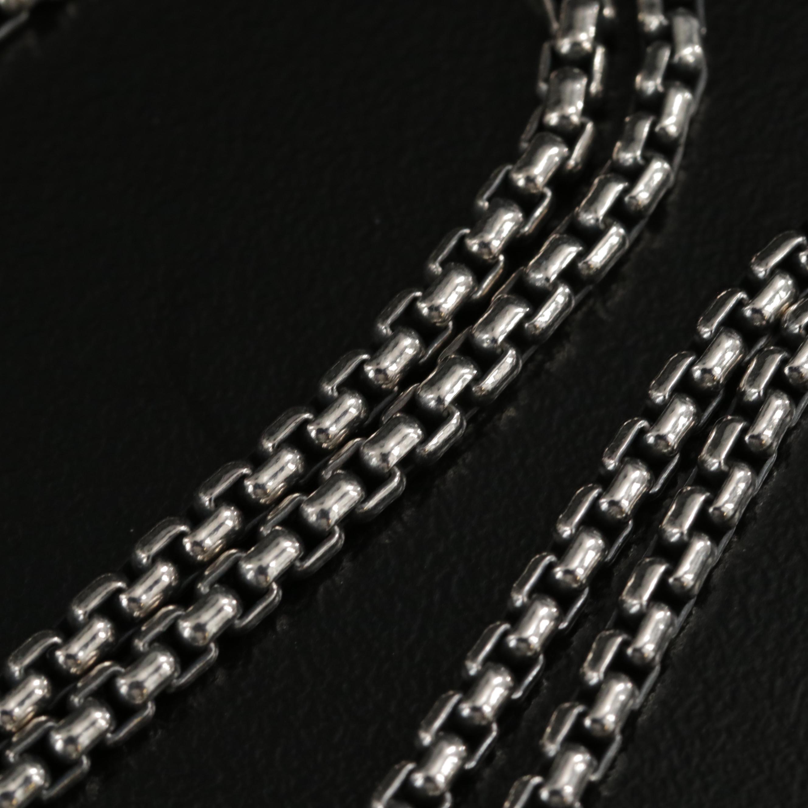 David Yurman Sterling Pearl Tassel Pendant Necklace