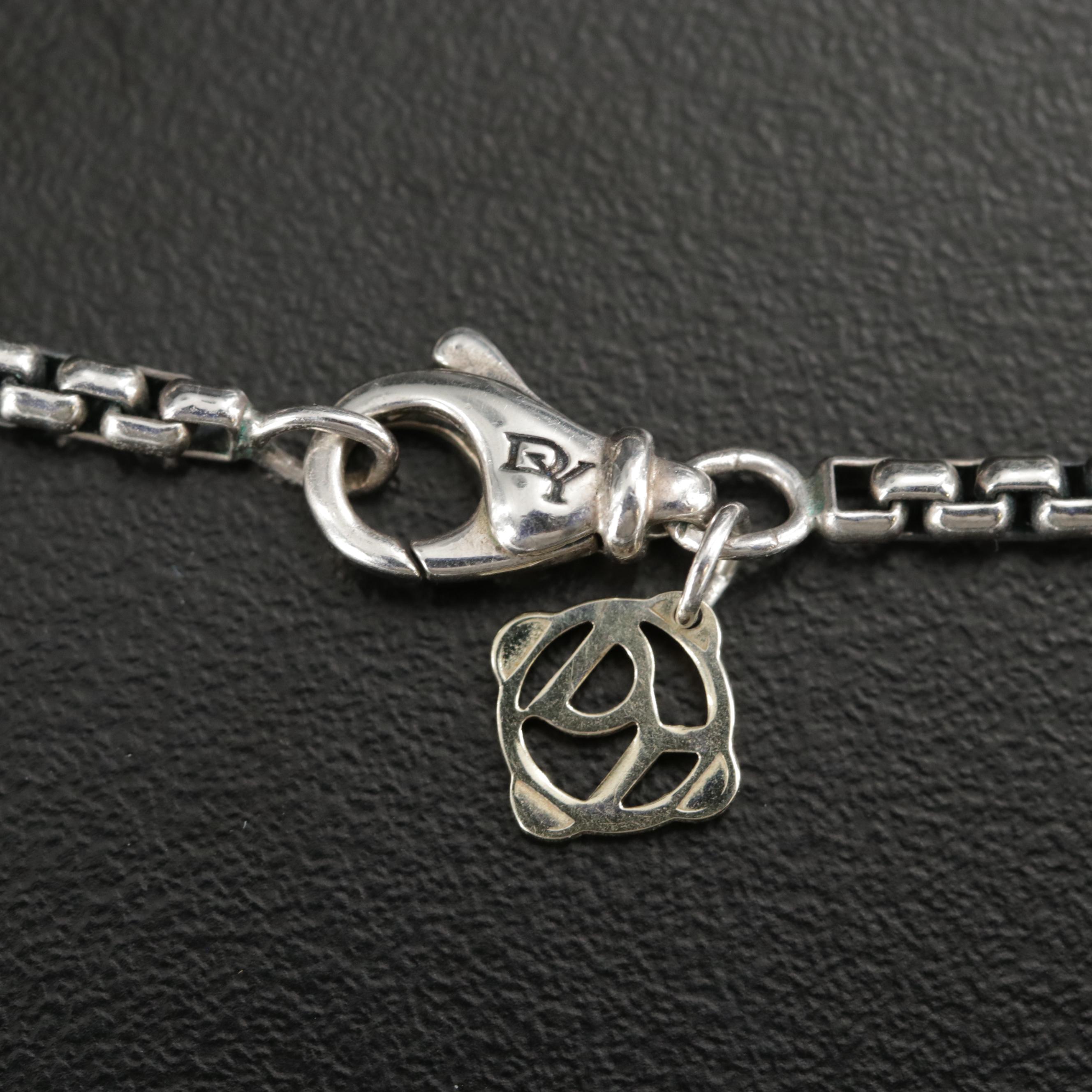 David Yurman Sterling Pearl Tassel Pendant Necklace