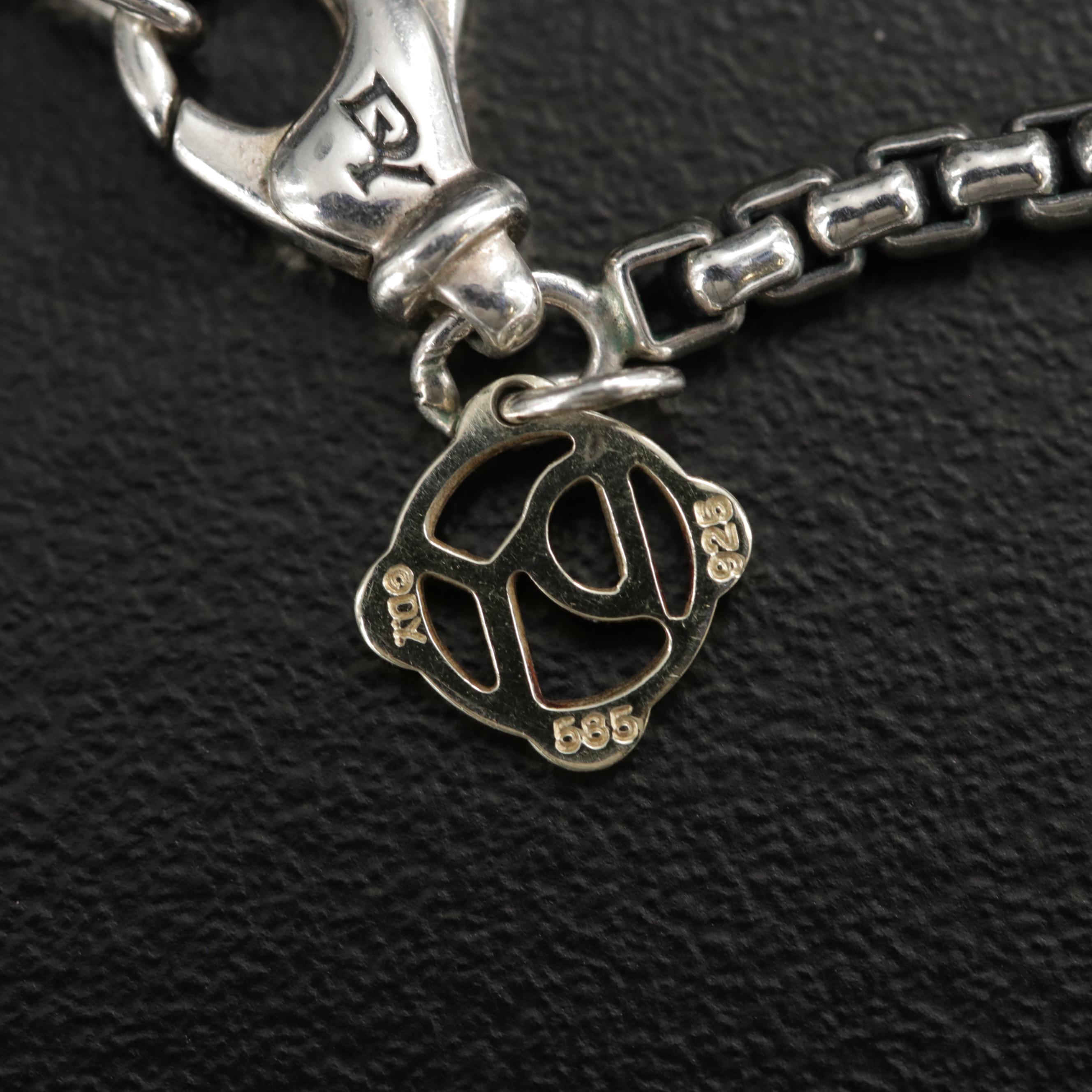 David Yurman Sterling Pearl Tassel Pendant Necklace