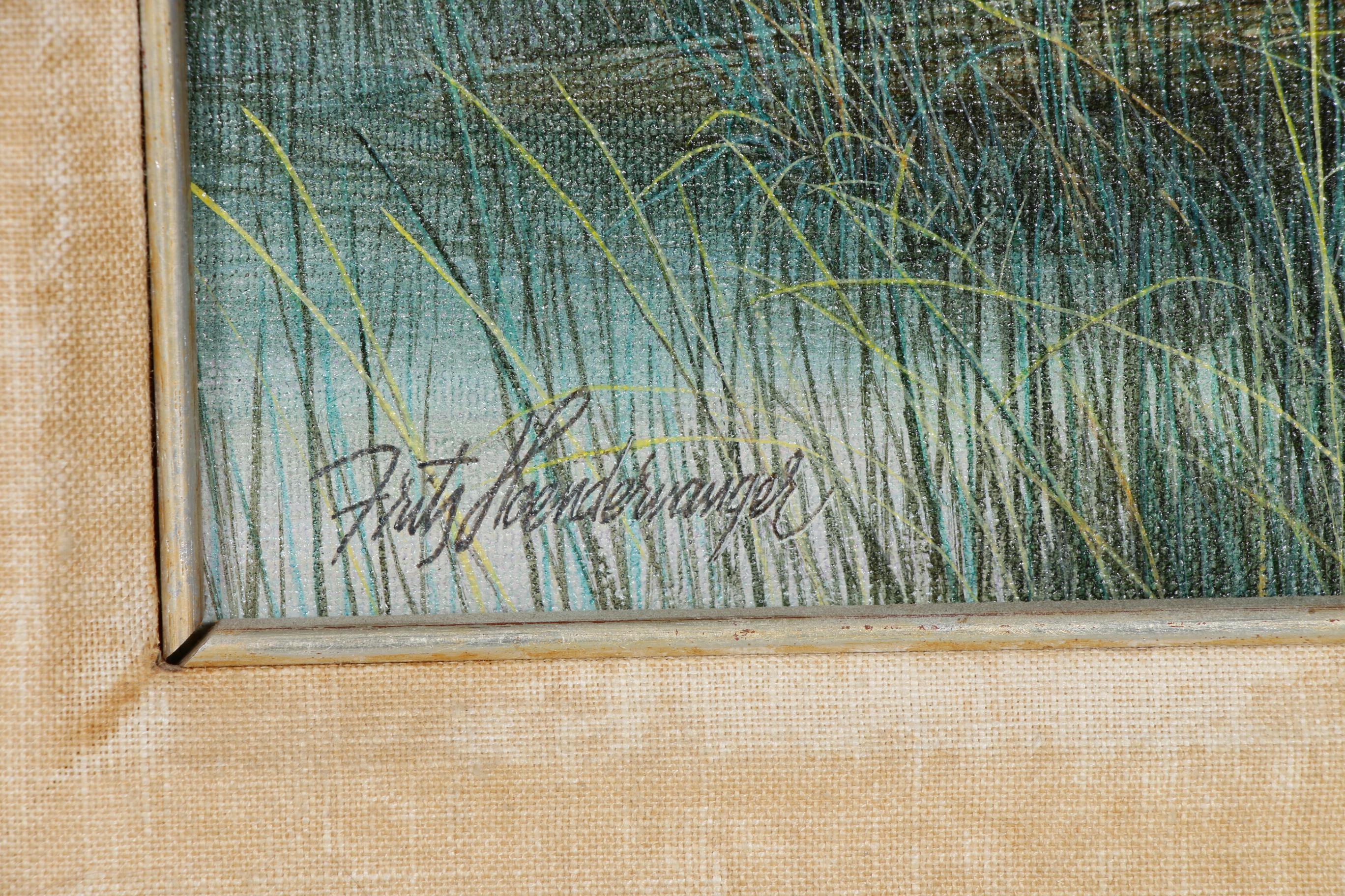 Frits Hoendervanger Acrylic Painting "Emerald Forest"