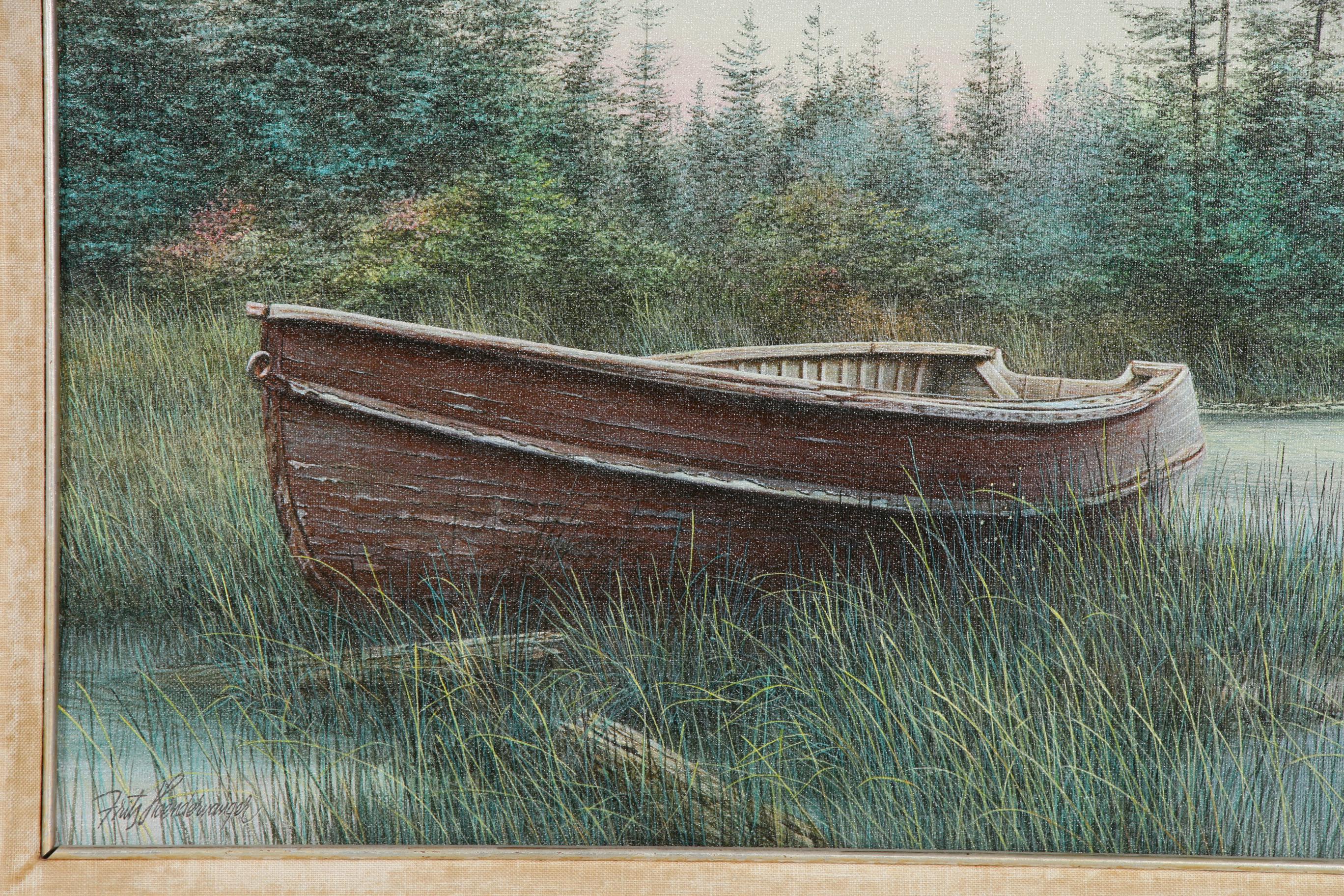 Frits Hoendervanger Acrylic Painting "Emerald Forest"