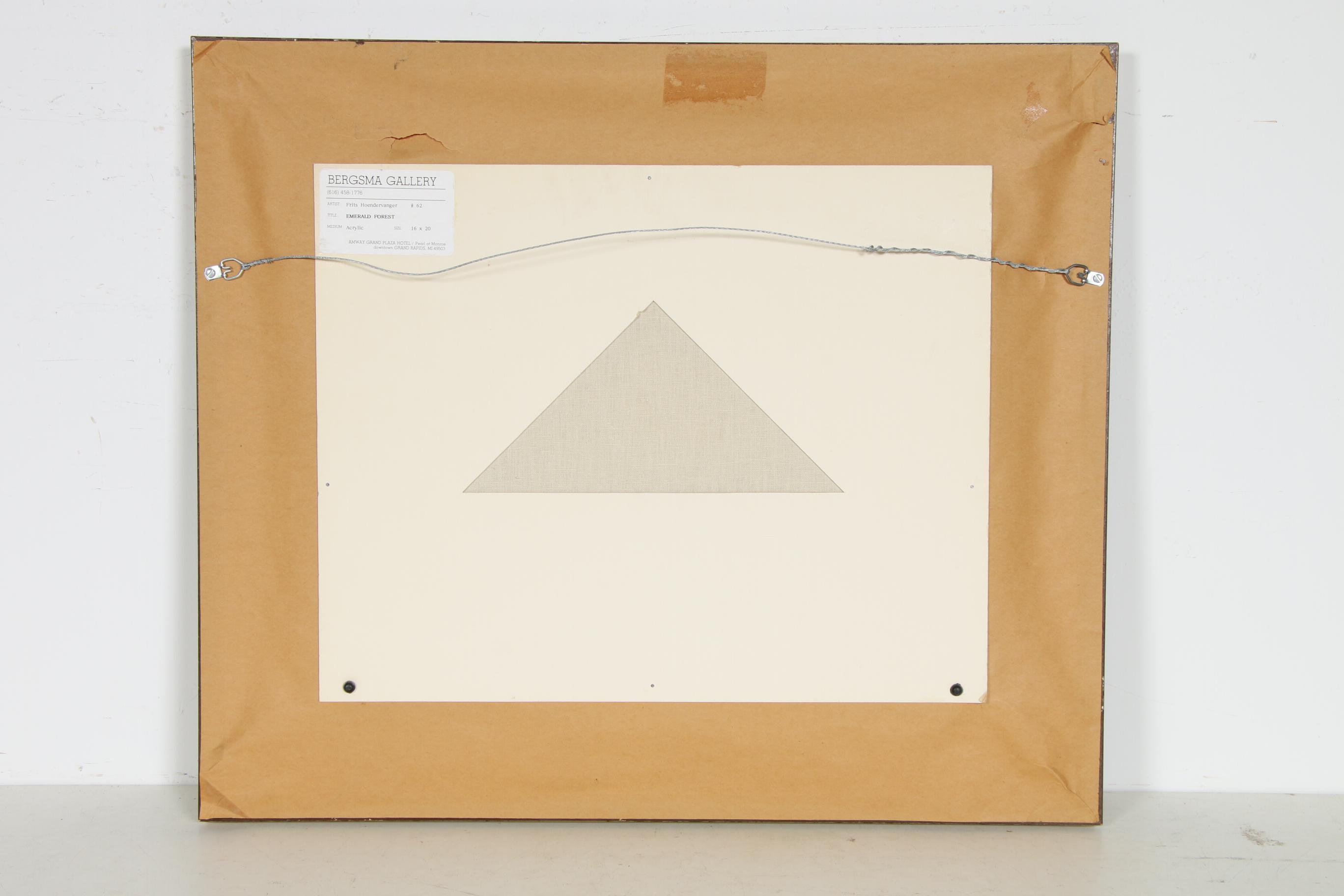 Frits Hoendervanger Acrylic Painting "Emerald Forest"