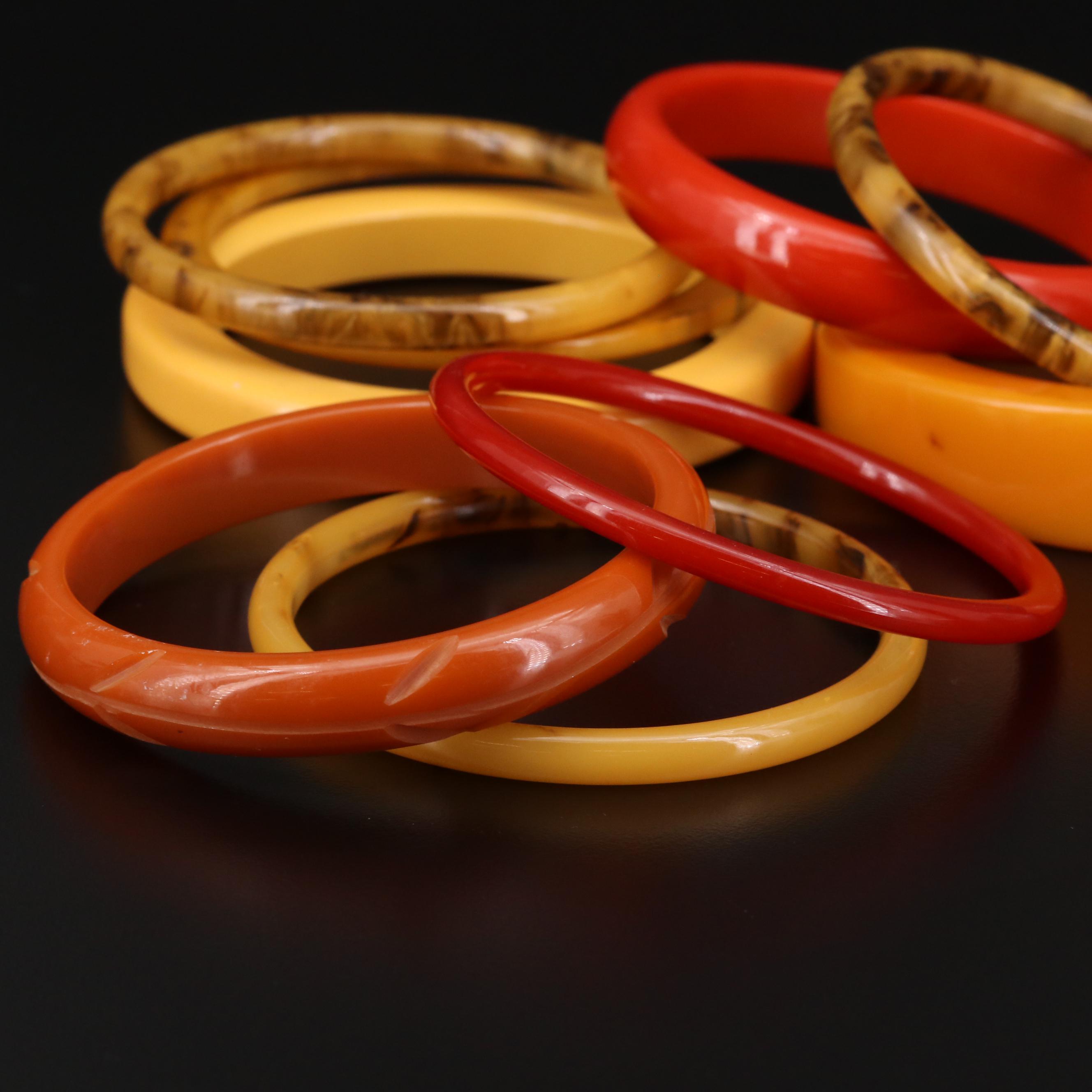 Vintage Bakelite Bangle Selection