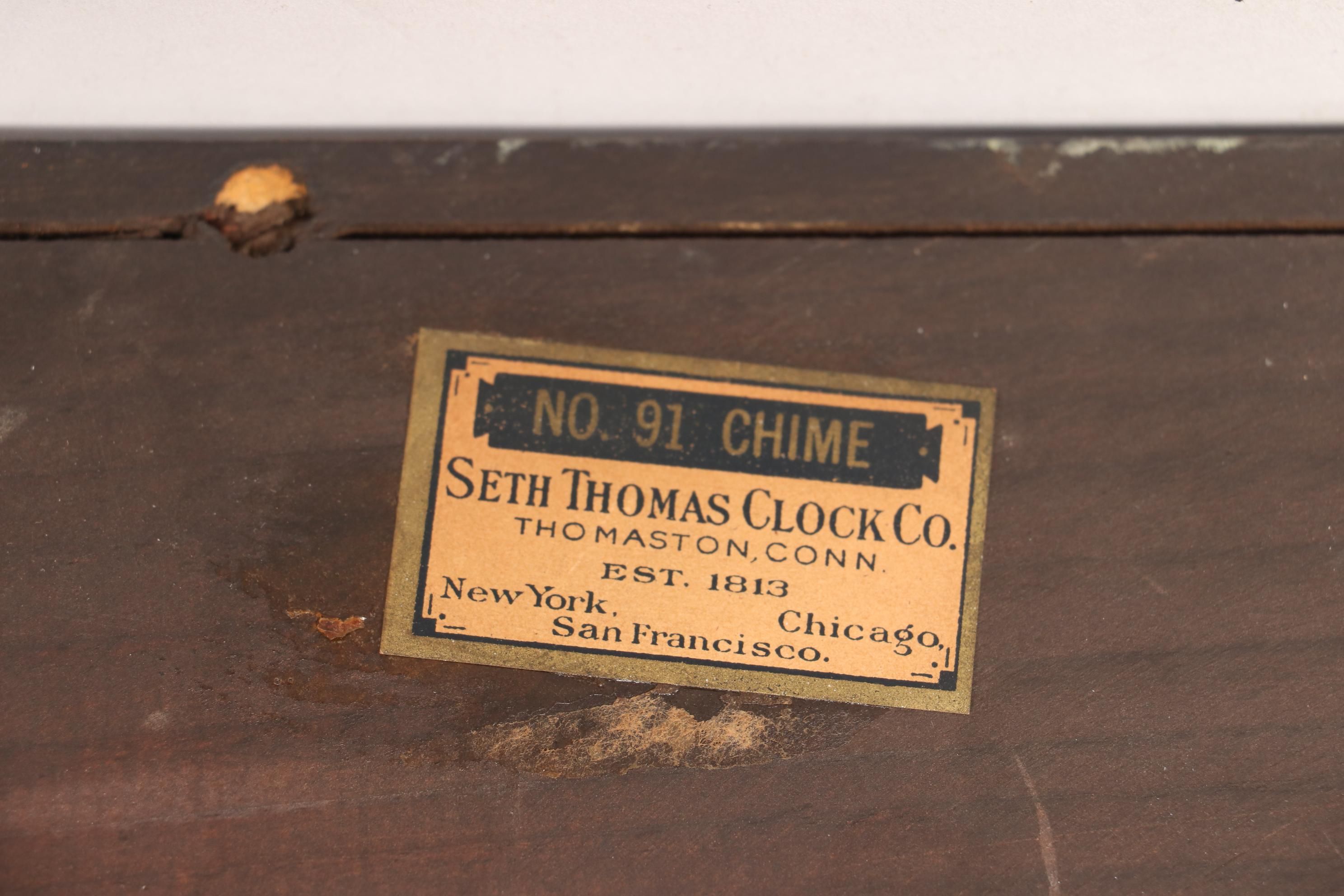 Seth Thomas Tambour Mantel Clock, circa 1920