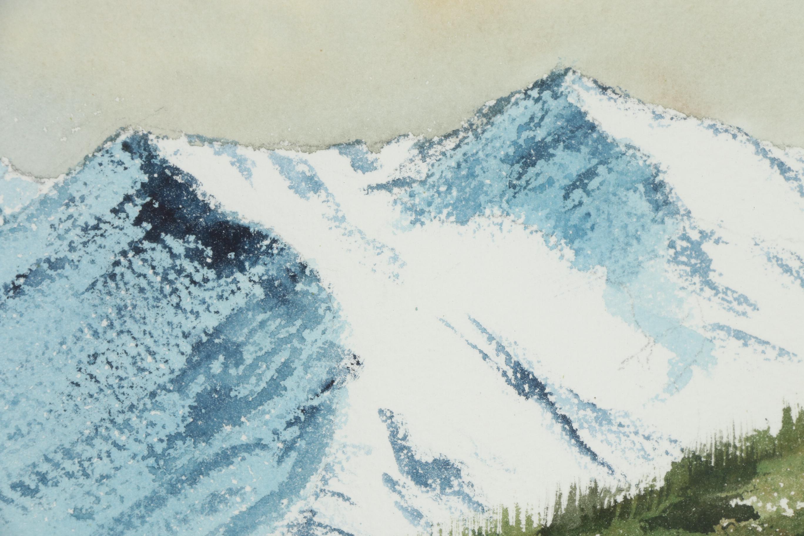 Ann Sproul Watercolor Painting "Elk Mountain Range"
