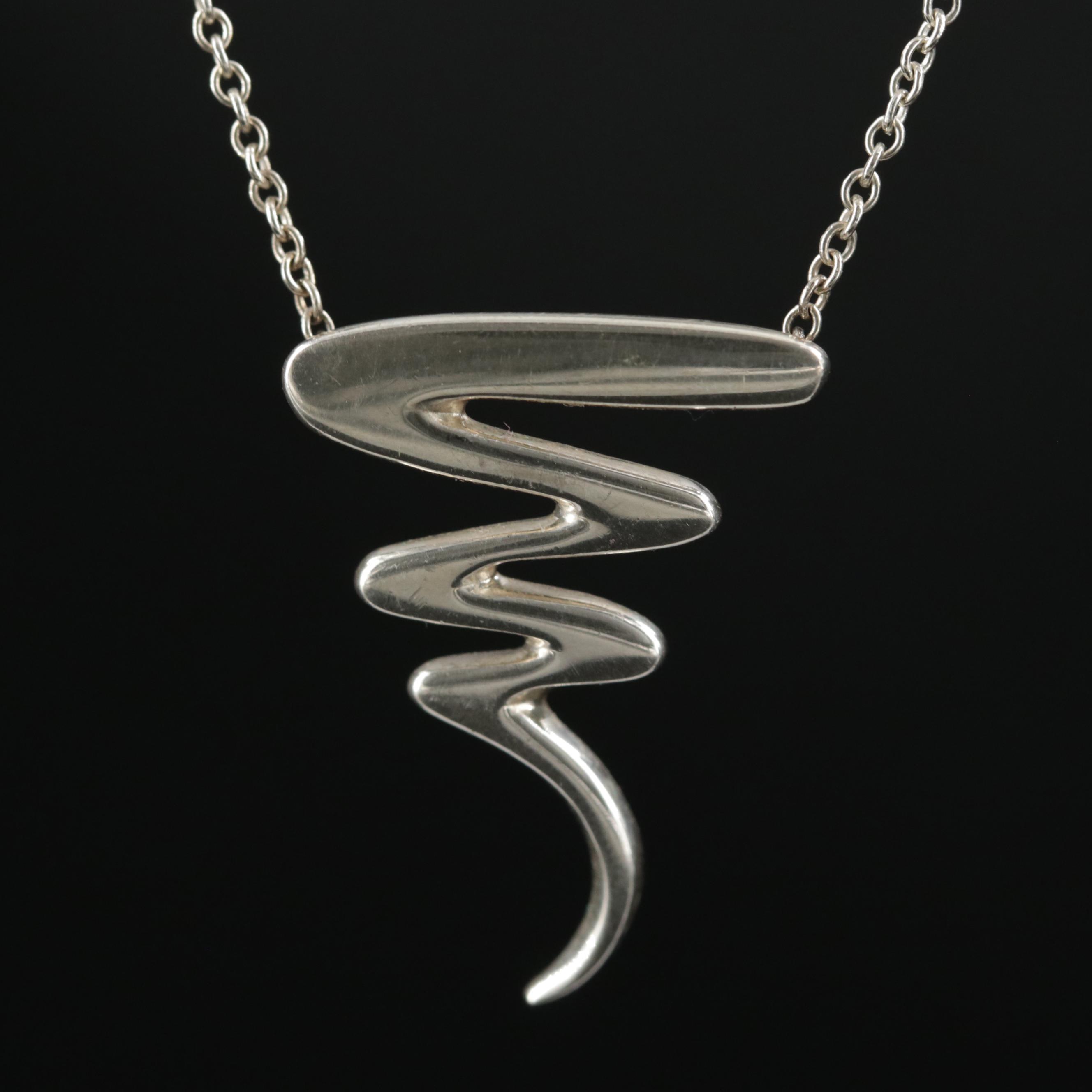 Paloma Picasso for Tiffany & Co. Sterling "Scribble" Necklace