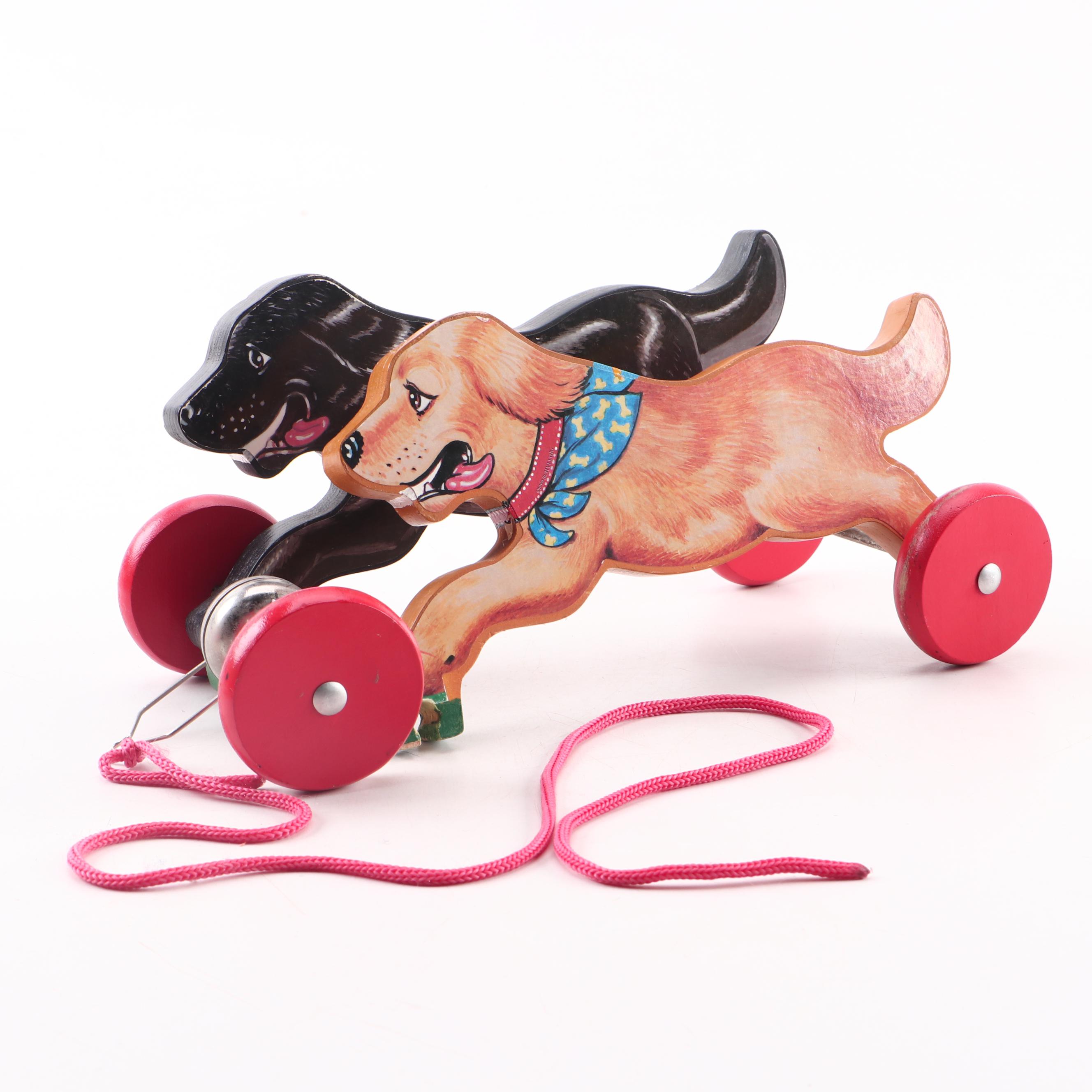 Walter, Schylling, and Fisher Price Pull Toys with "Jalopy" the Clown