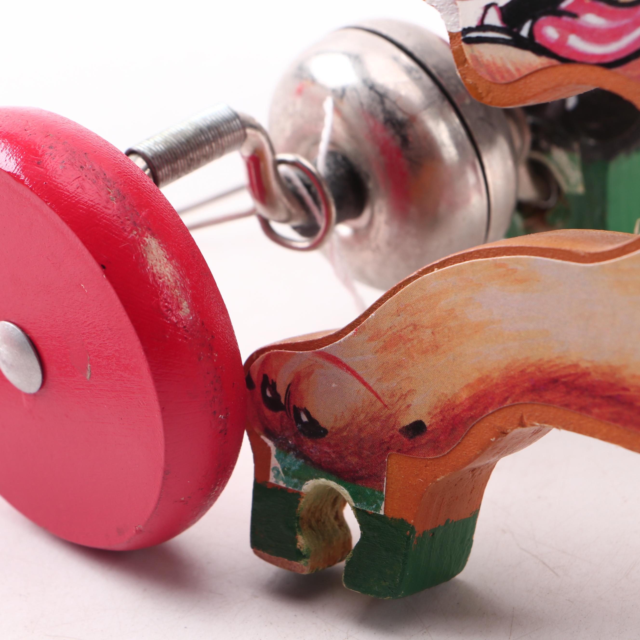 Walter, Schylling, and Fisher Price Pull Toys with "Jalopy" the Clown