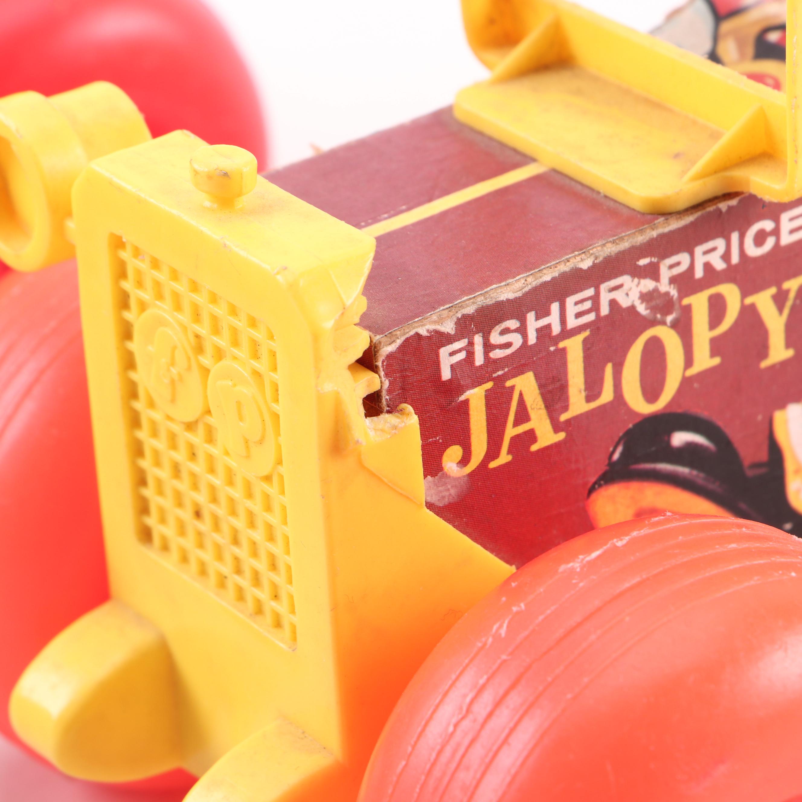 Walter, Schylling, and Fisher Price Pull Toys with "Jalopy" the Clown