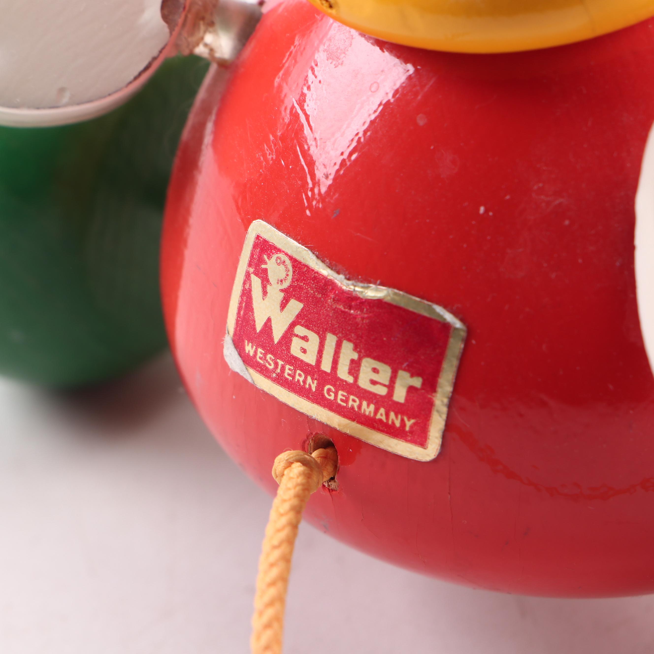 Walter, Schylling, and Fisher Price Pull Toys with "Jalopy" the Clown