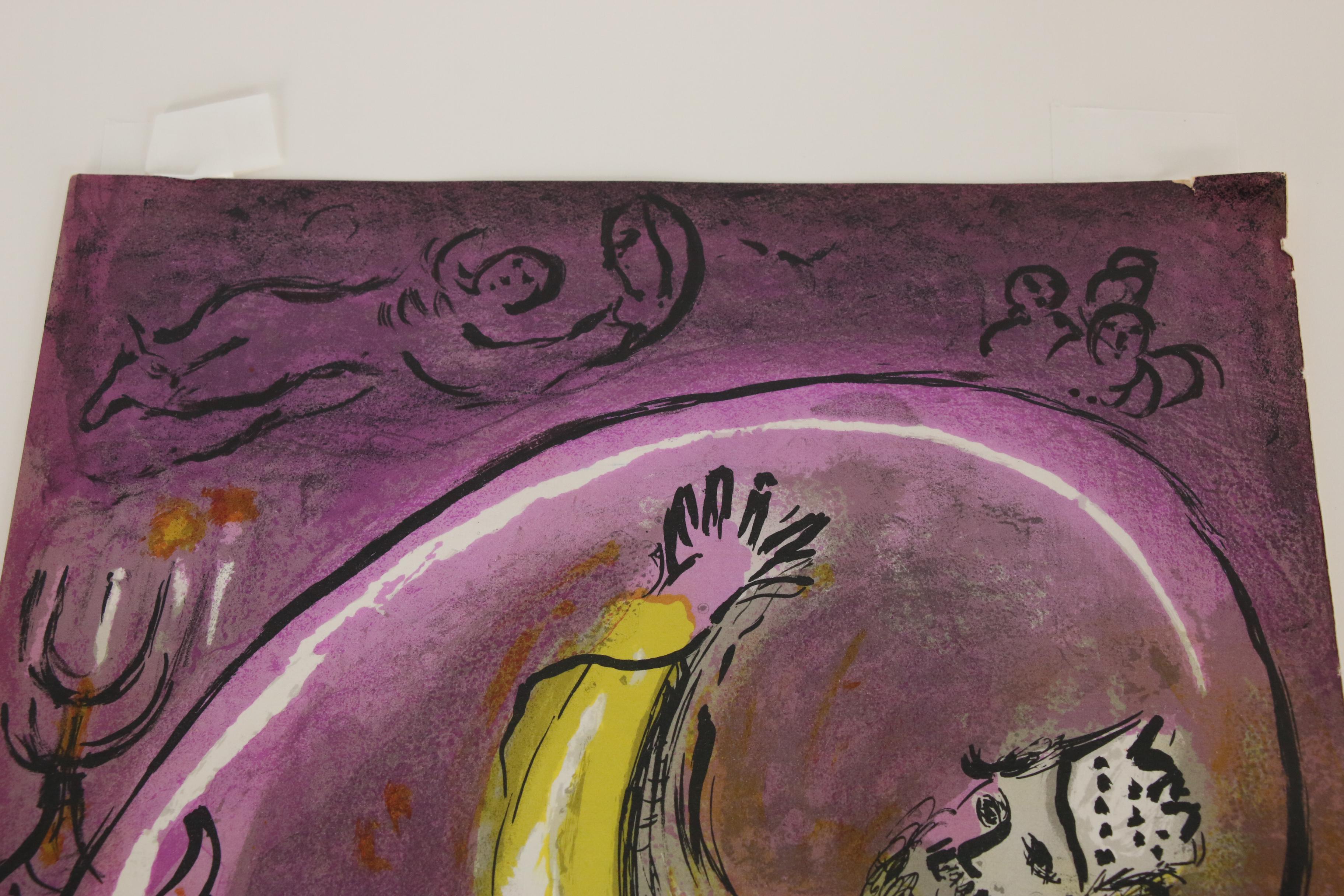 Marc Chagall Lithograph from Verve "King Solomon", 1956