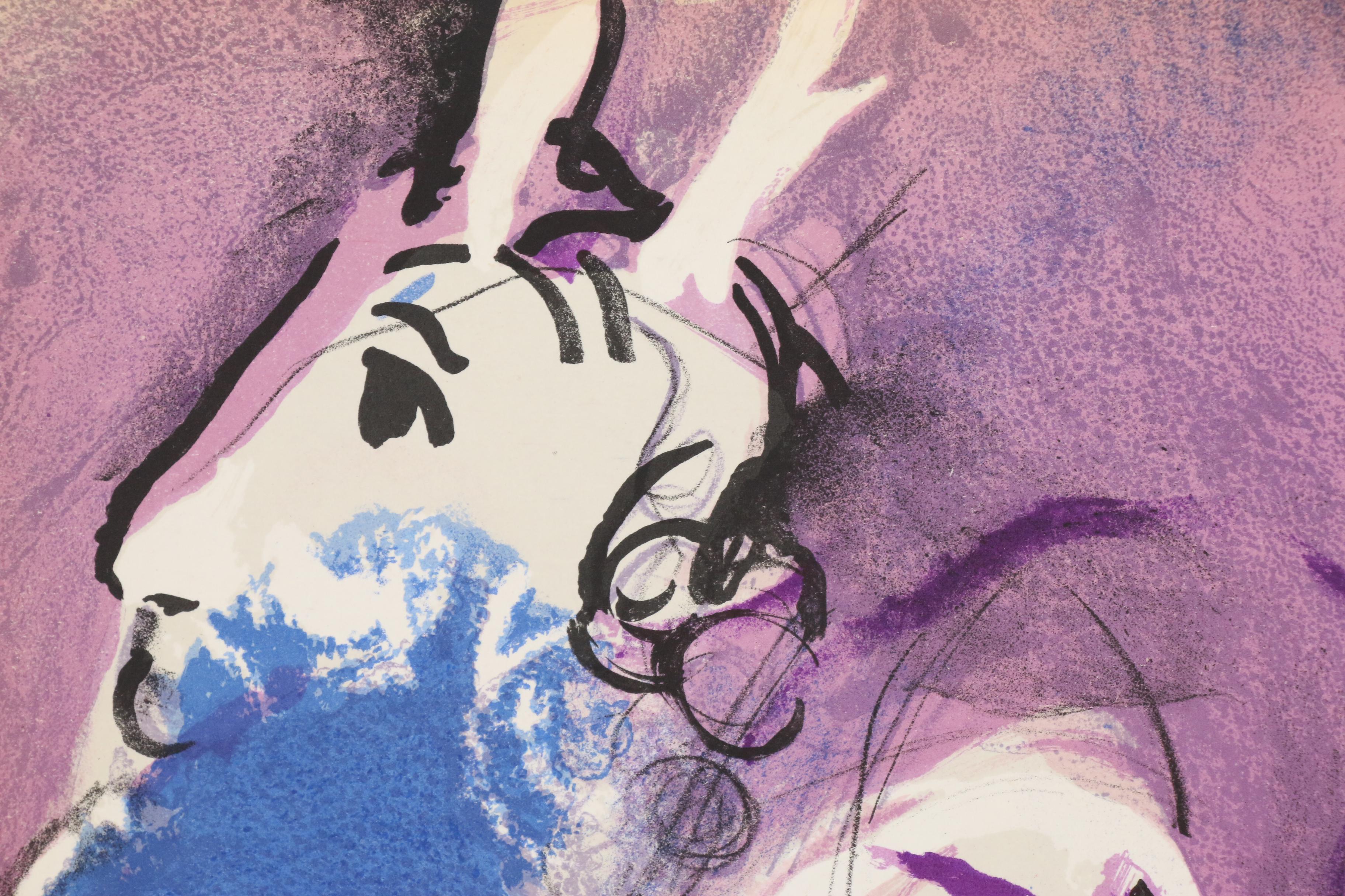 Marc Chagall Lithograph "Moses with the Tablets of the Law", 1956