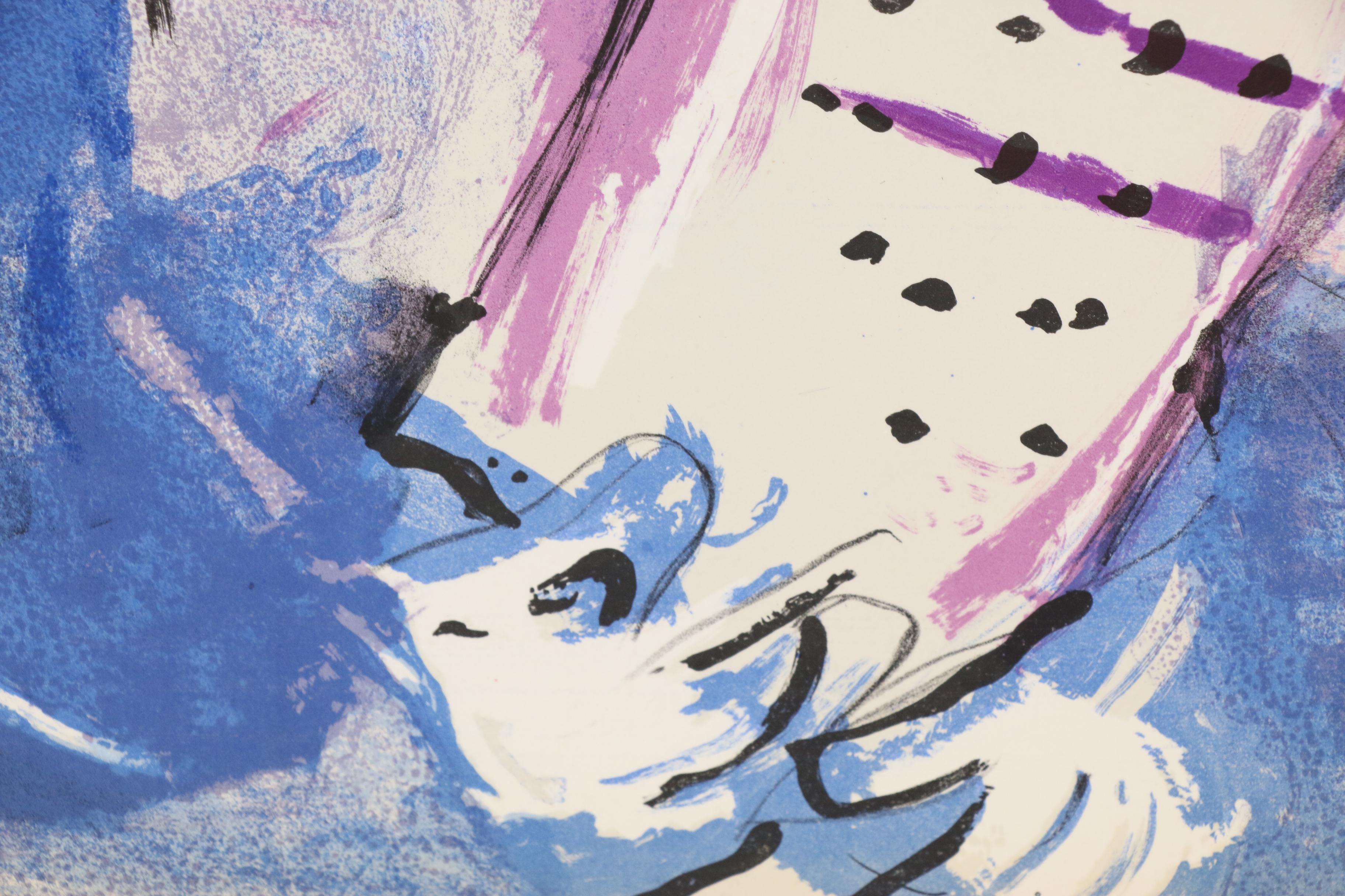 Marc Chagall Lithograph "Moses with the Tablets of the Law", 1956