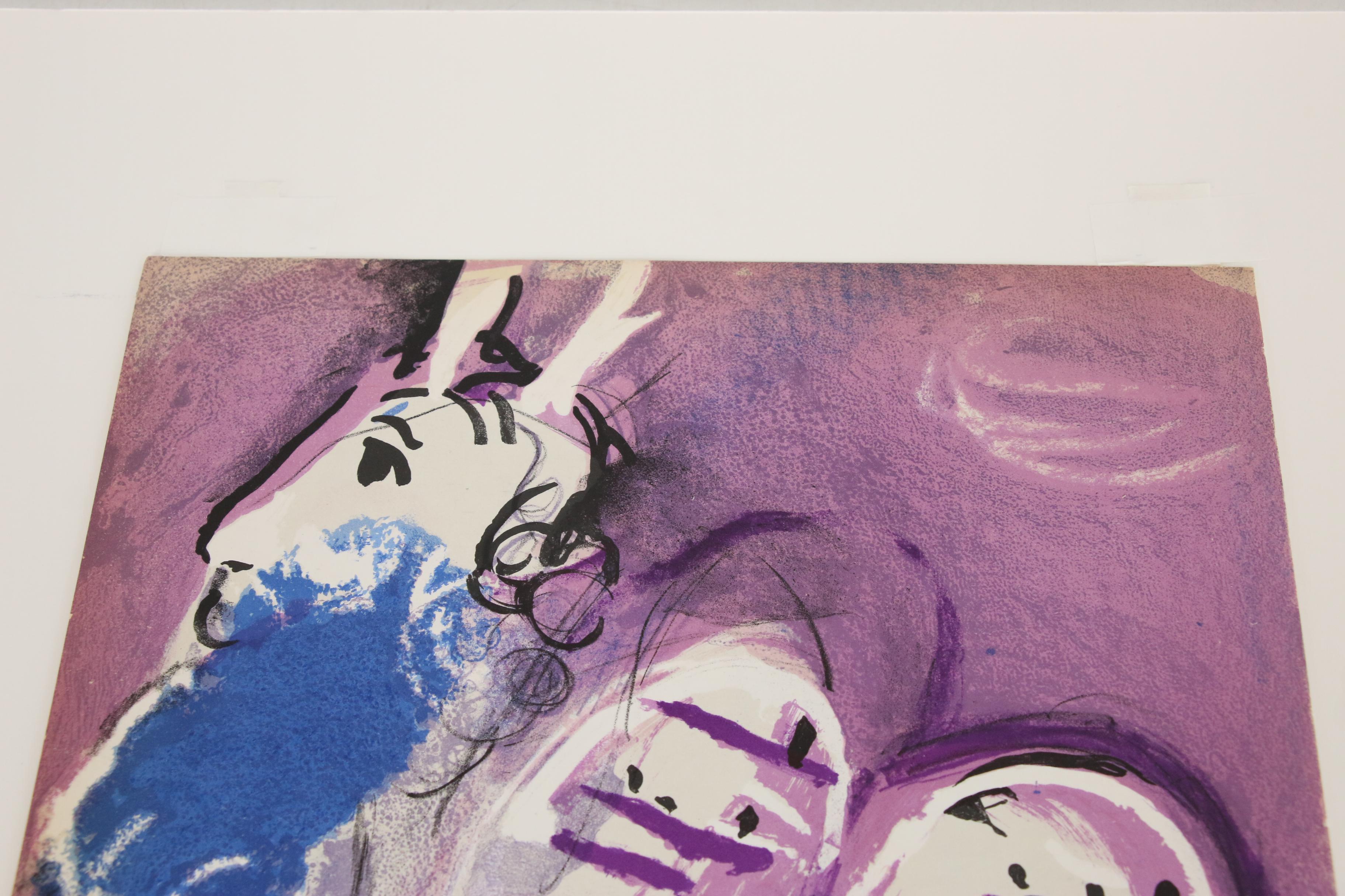 Marc Chagall Lithograph "Moses with the Tablets of the Law", 1956